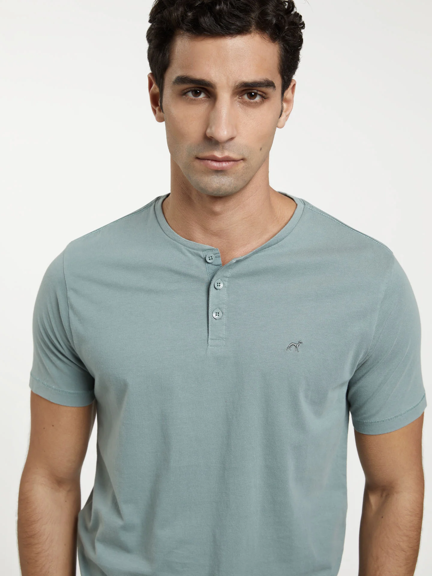 Garment Dye T-shirt With Placket - Image 14