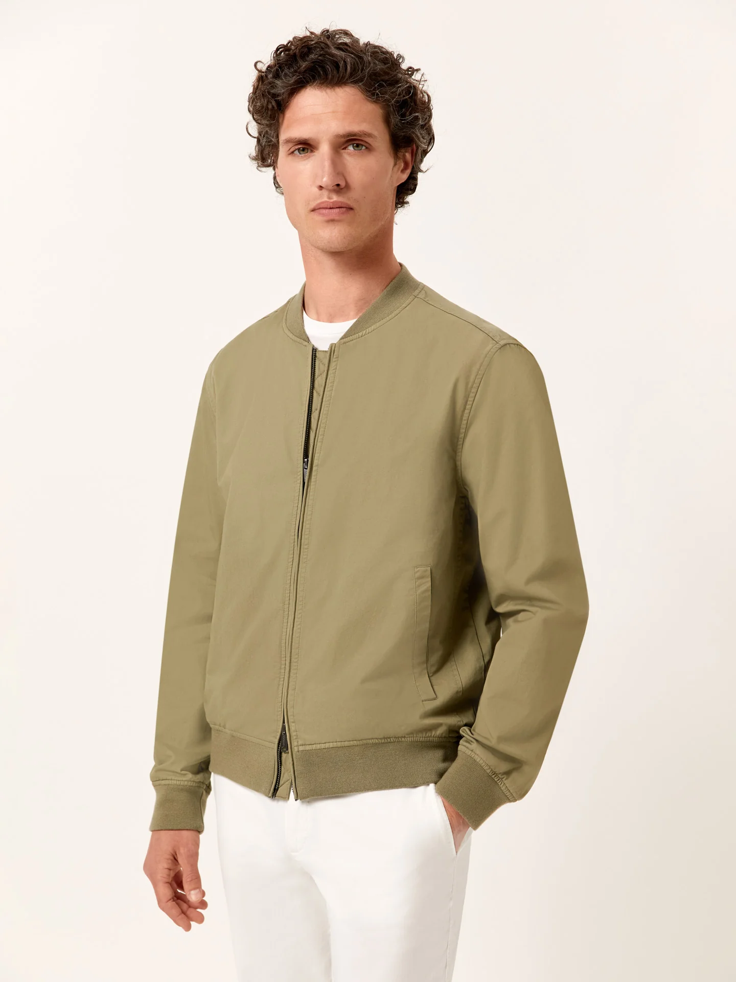 Garment Wash Light Weight Bomber Jacket - Image 6