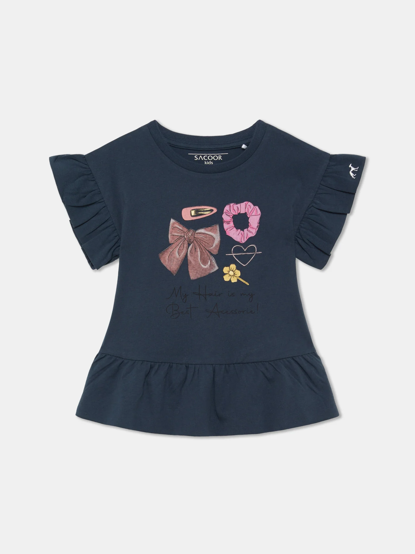 Hair Accessories Print T-shirt