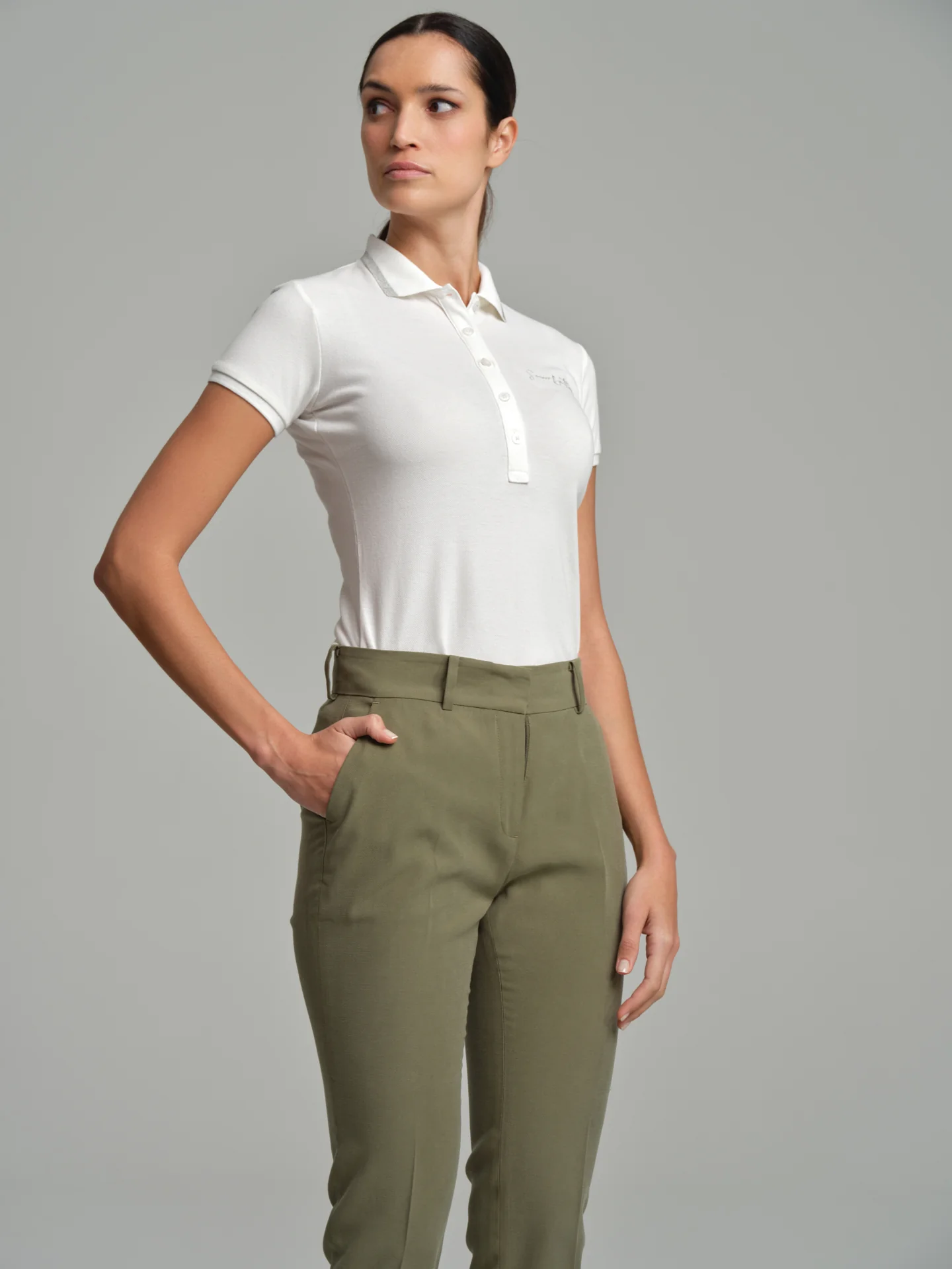 Handwritten logo-embroidered piquet polo shirt - Image 16
