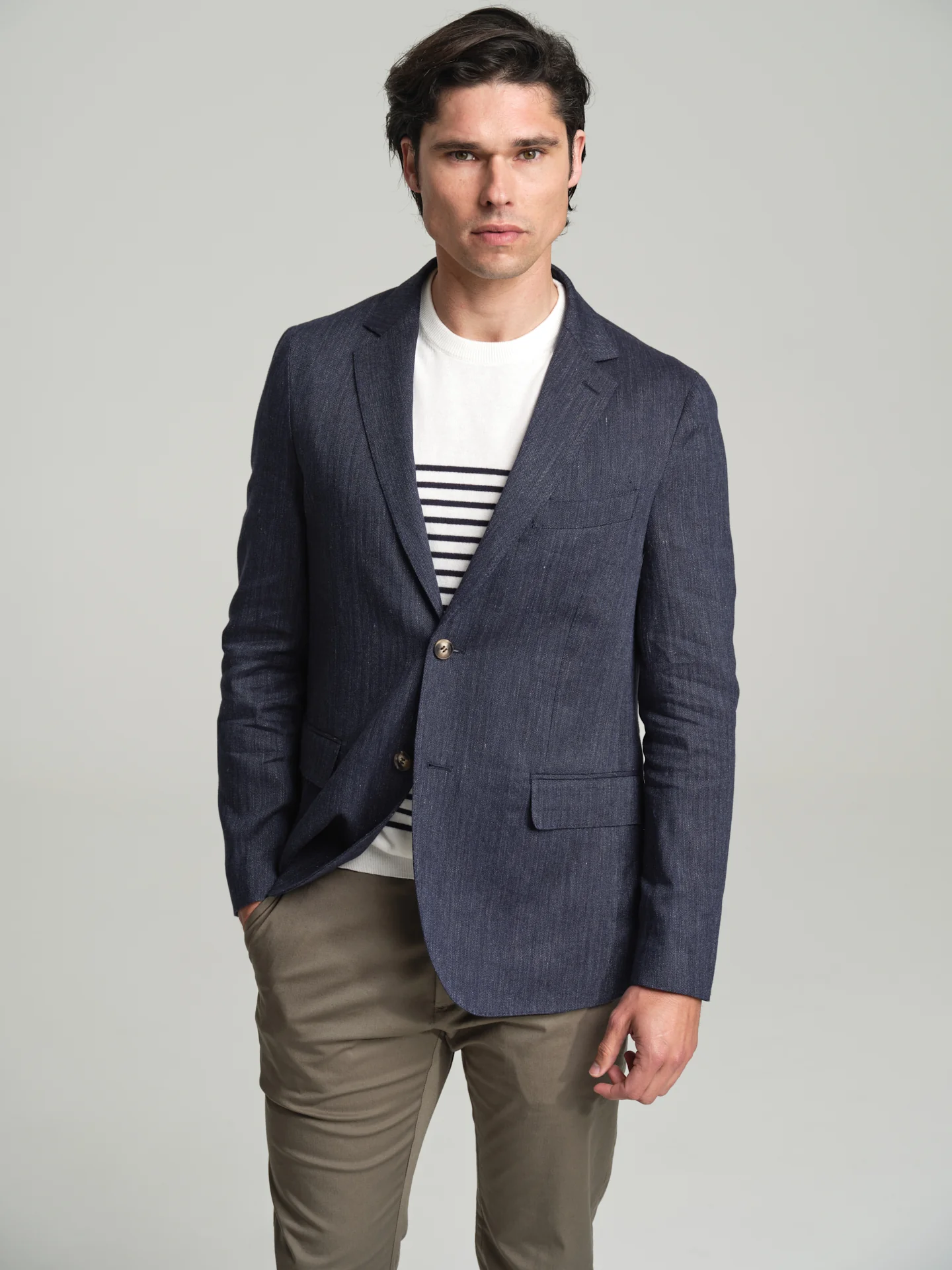 Havana Collection herringbone blazer - Image 2