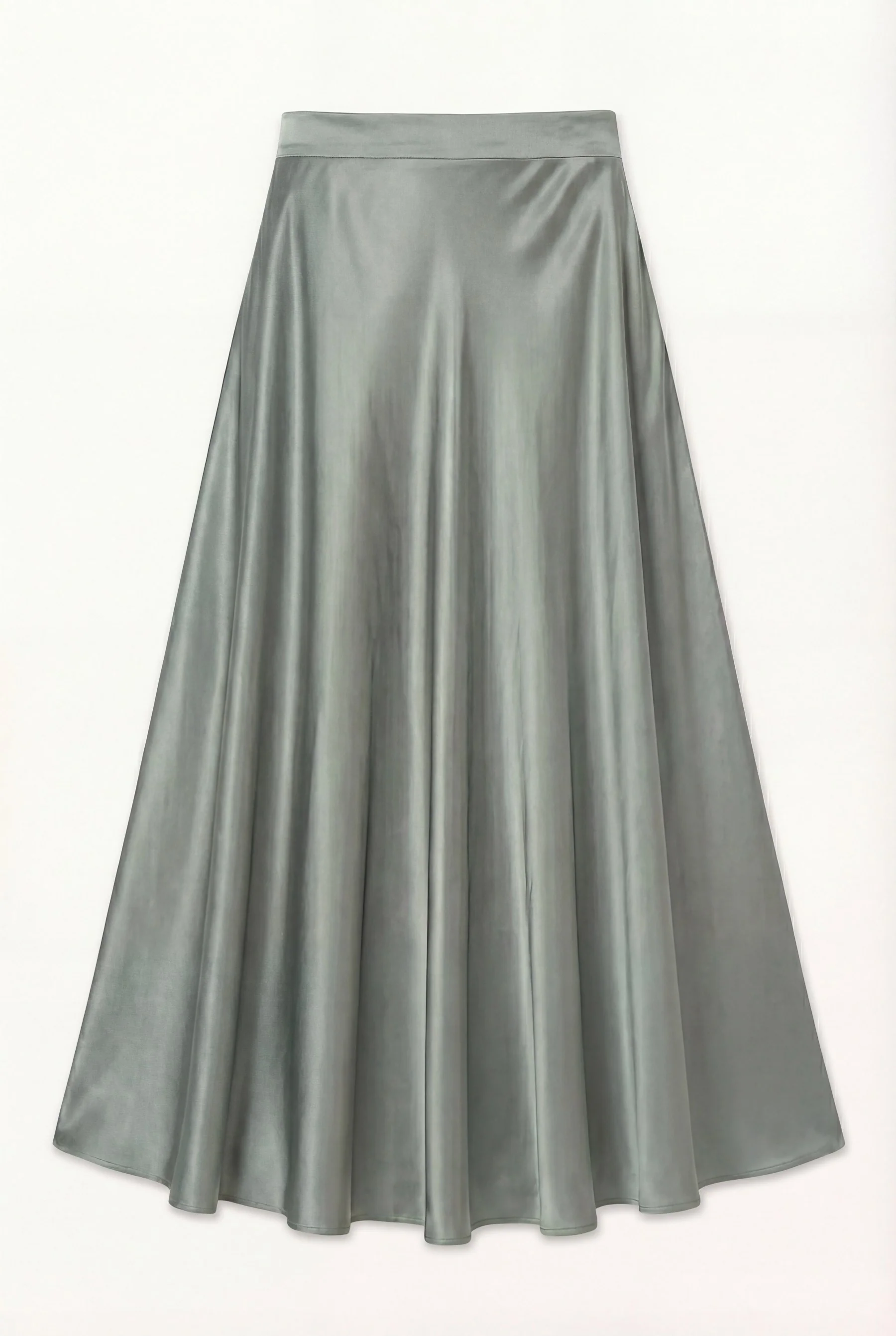 High-Waist Full Circle Skirt In Rayon And Viscose Blend - Image 8