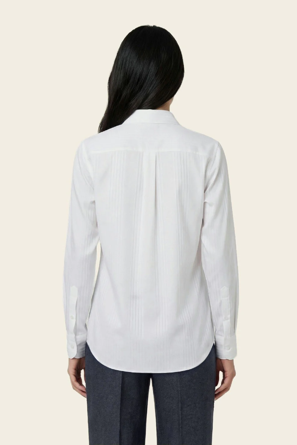 High-Waist Loose Fit Linen Trousers With Side Slits And Creases - Image 11