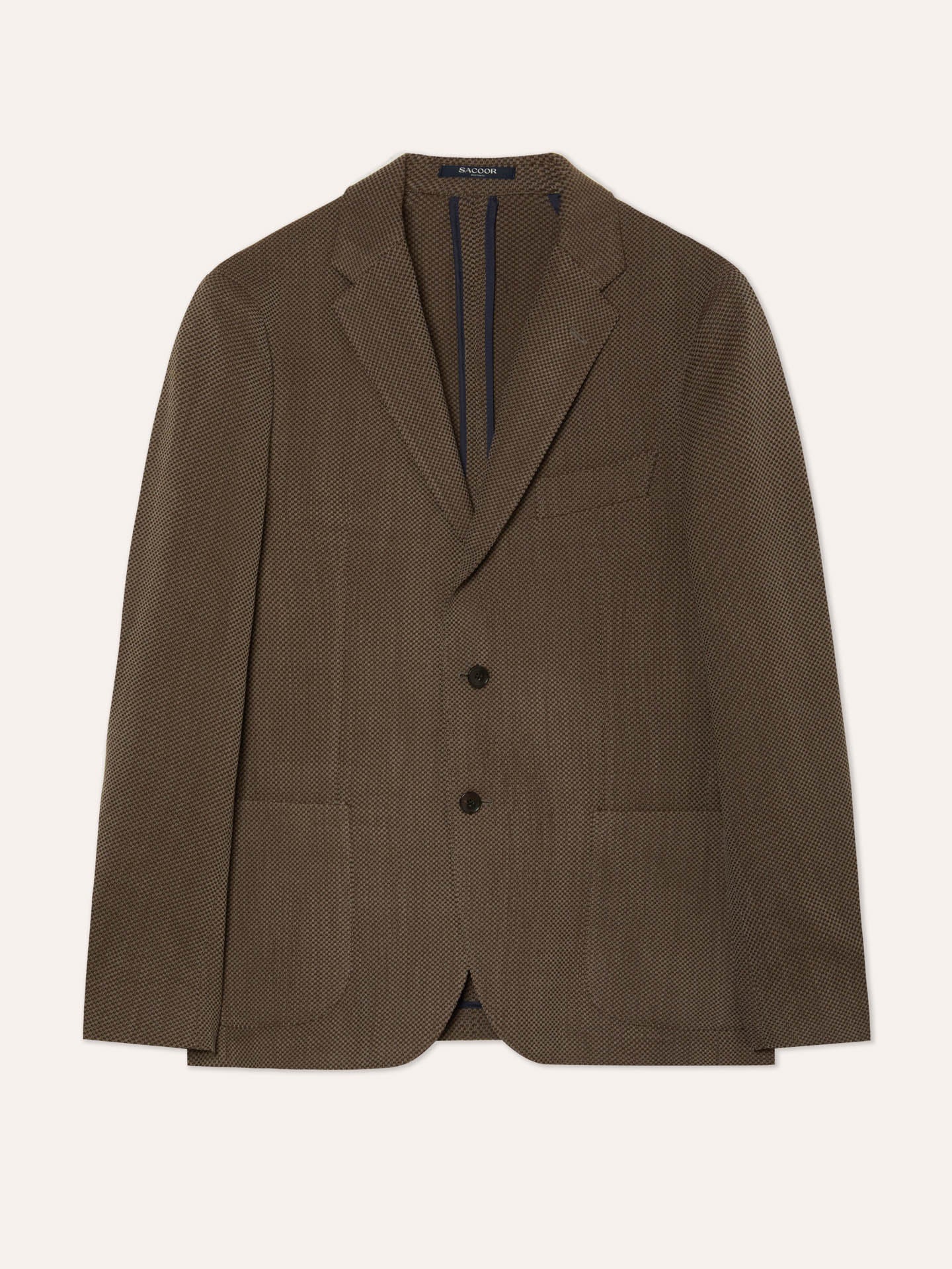 Italian Honeycomb Knit Blazer In Wool Stretch - Image 5