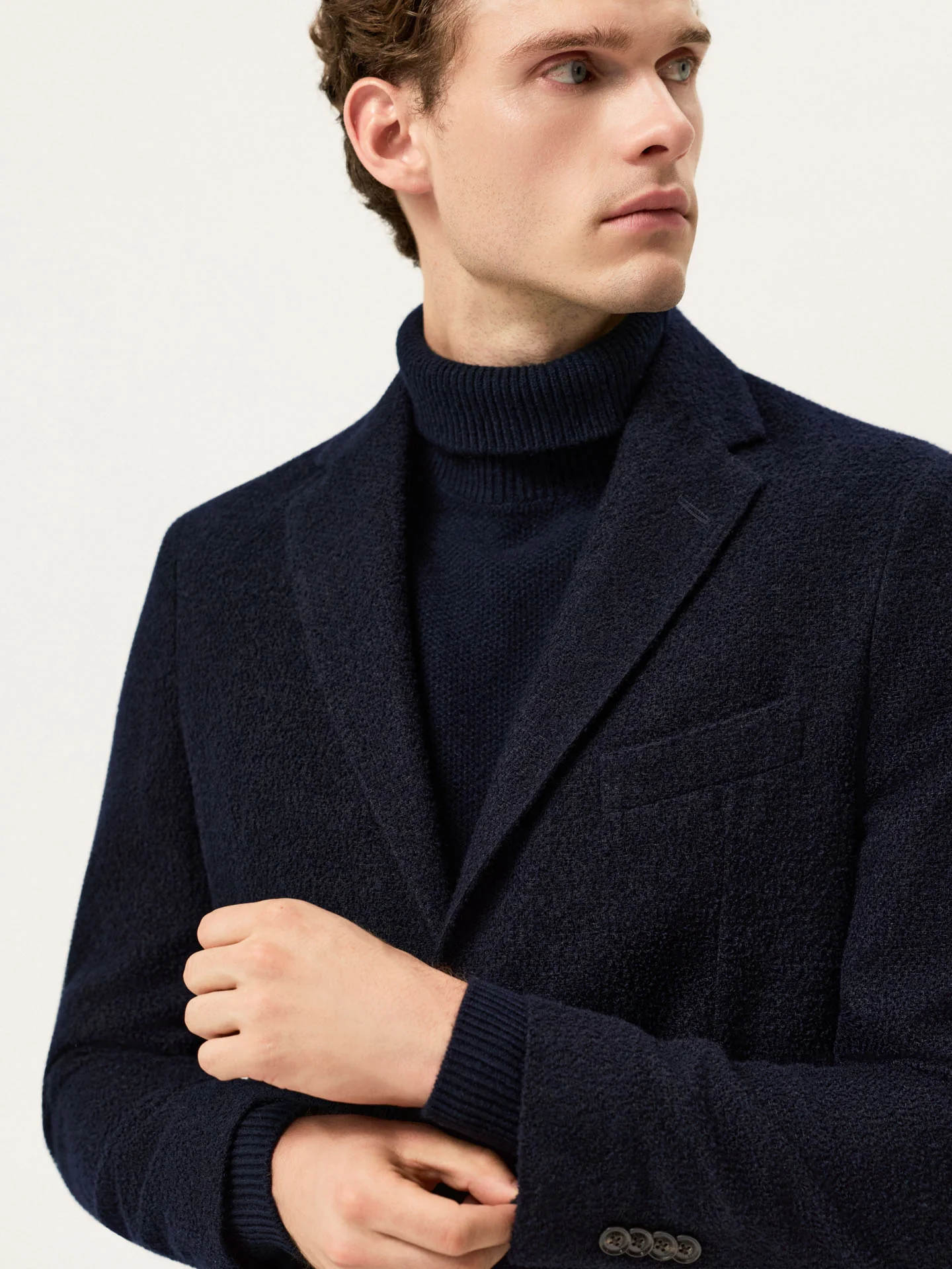 Italian Knit Bouclé Blazer In Wool Blend - Image 3