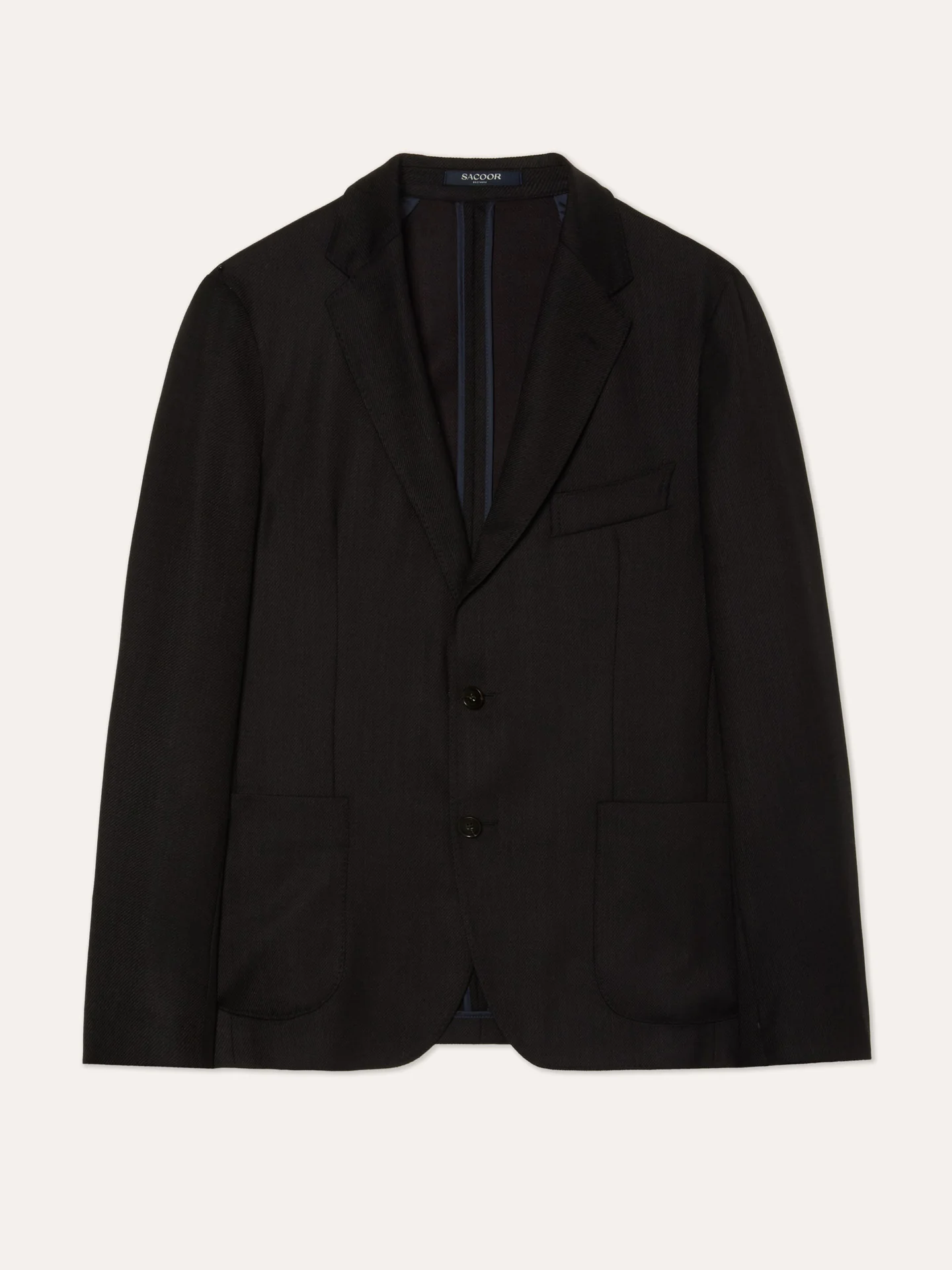 Italian Knit Twill Blazer In Wool Stretch - Image 3