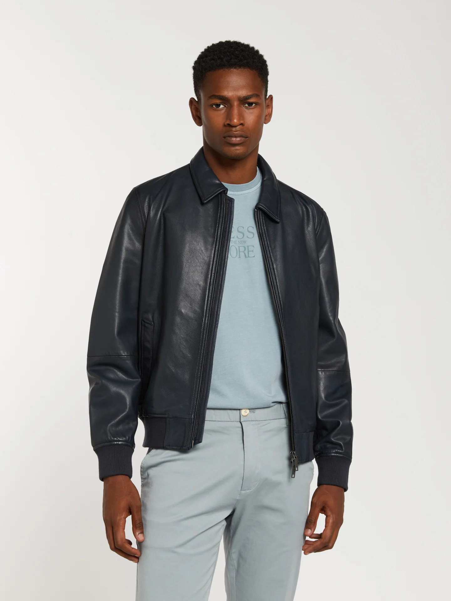 Leather bomber jacket - Image 11