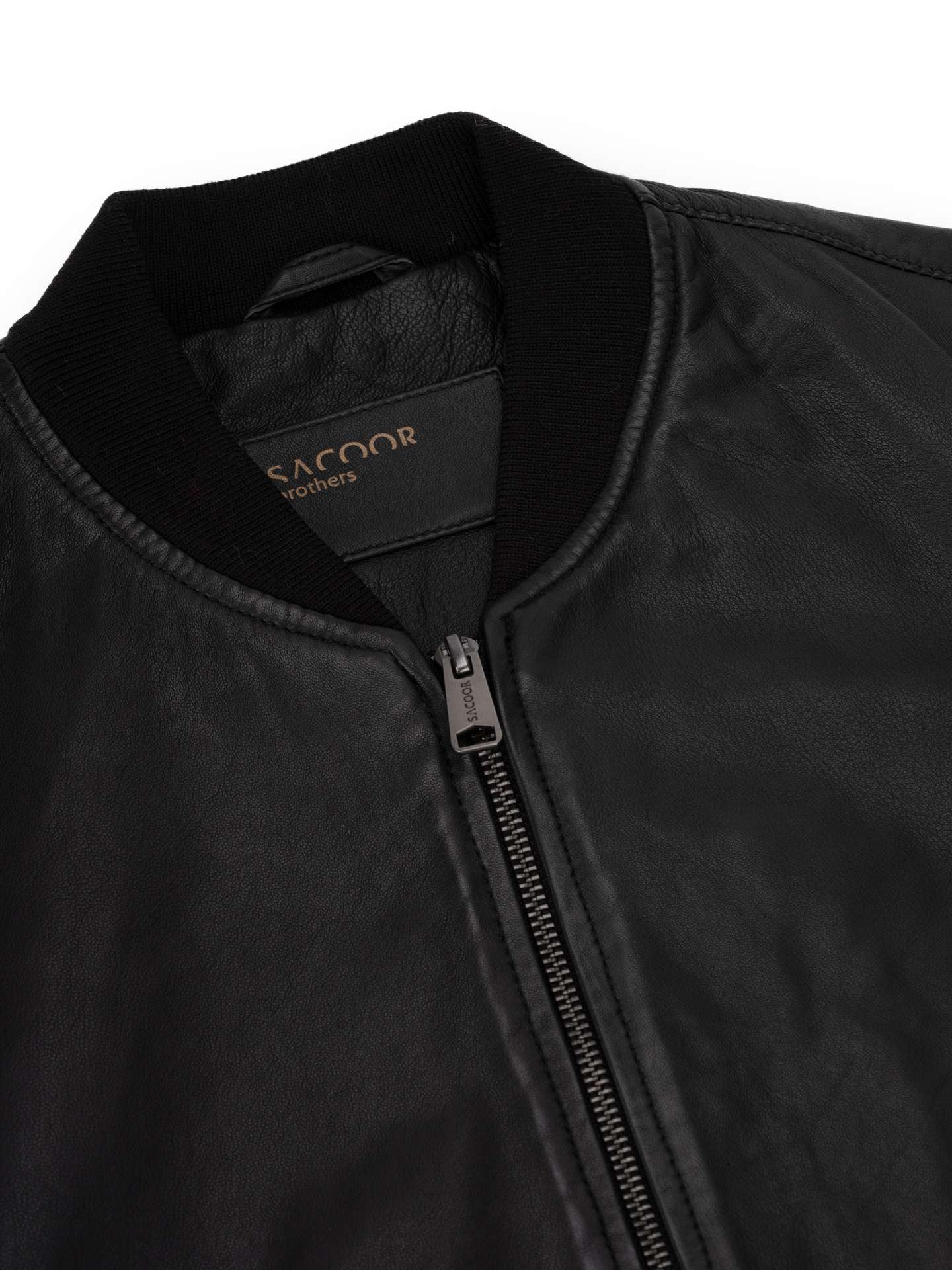 Leather Bomber Jacket - Image 3