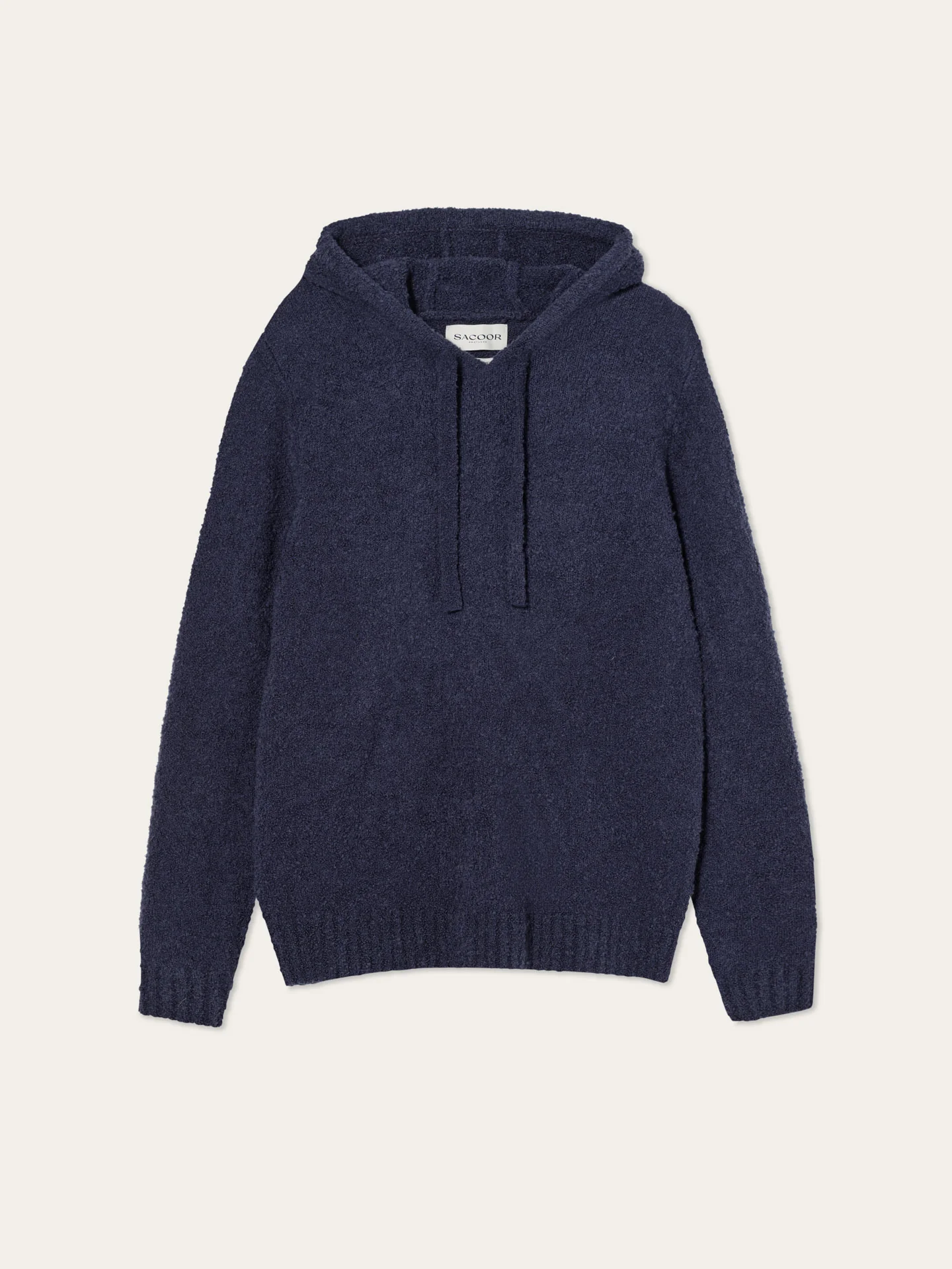 Long Sleeve Hooded Sweater In Wool And Cashmere Bouclé Knit - Image 5