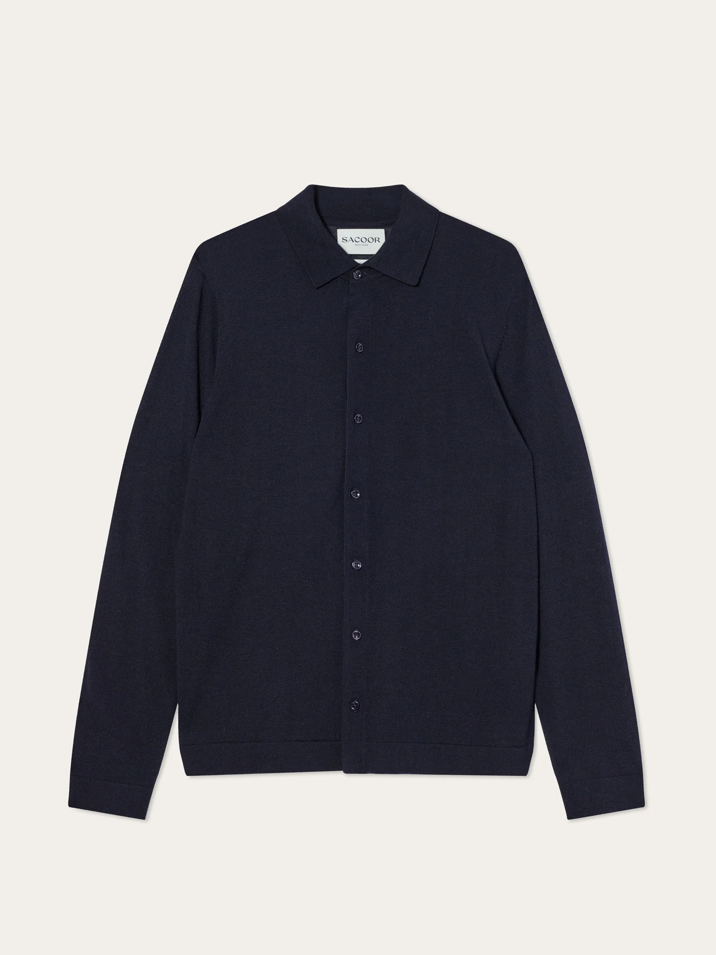 Long Sleeve Shirt Sweater In Extra Fine Merino Wool - Image 4