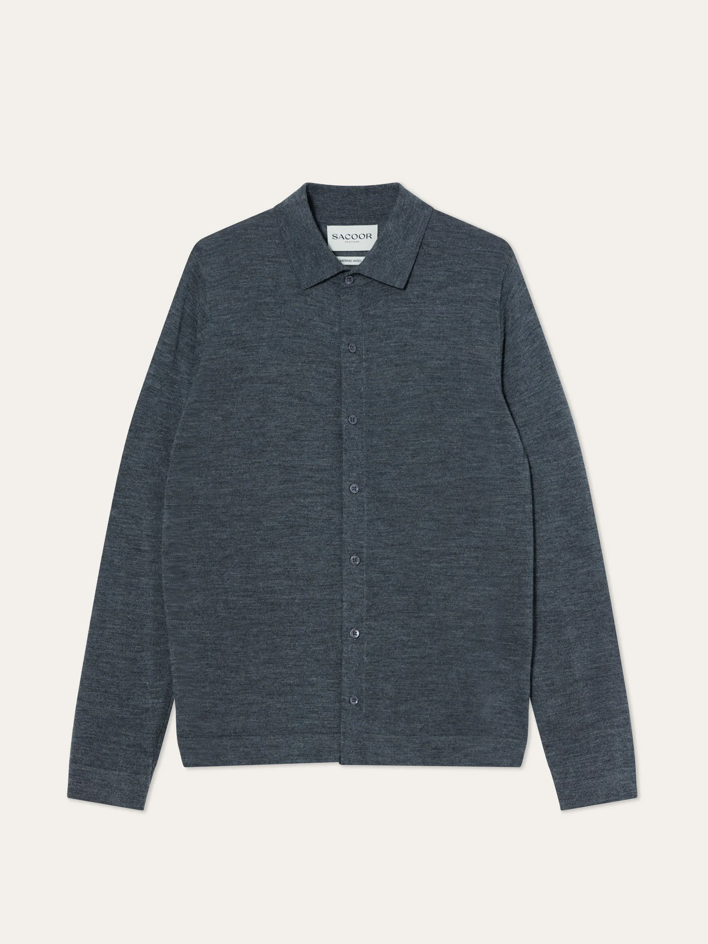 Long Sleeve Shirt Sweater In Extra Fine Merino Wool - Image 8