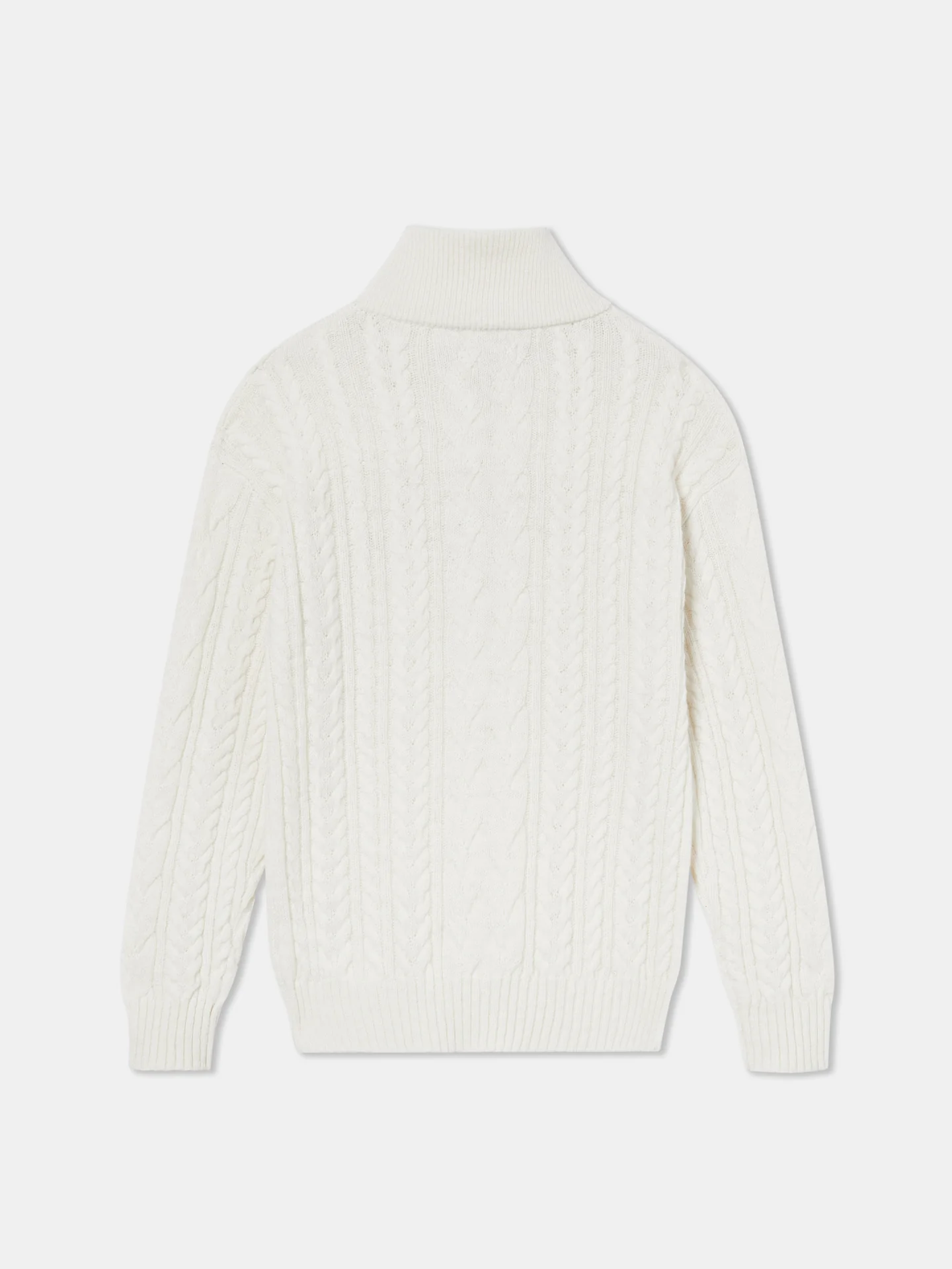 Long Sleeves Cable Knit Half-Zip Sweater - Image 2