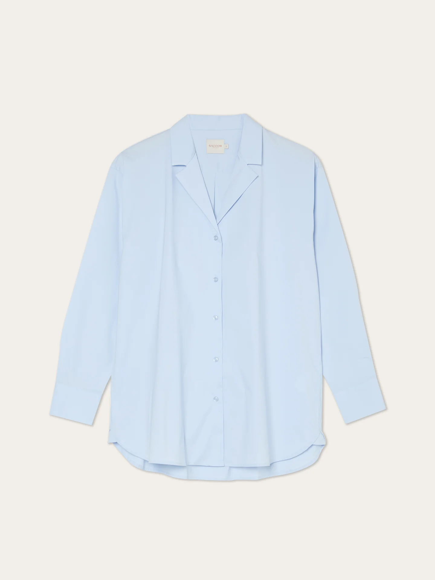 Loose Fit Plain Comfort Poplin Shirt With Tailored Collar - Image 4