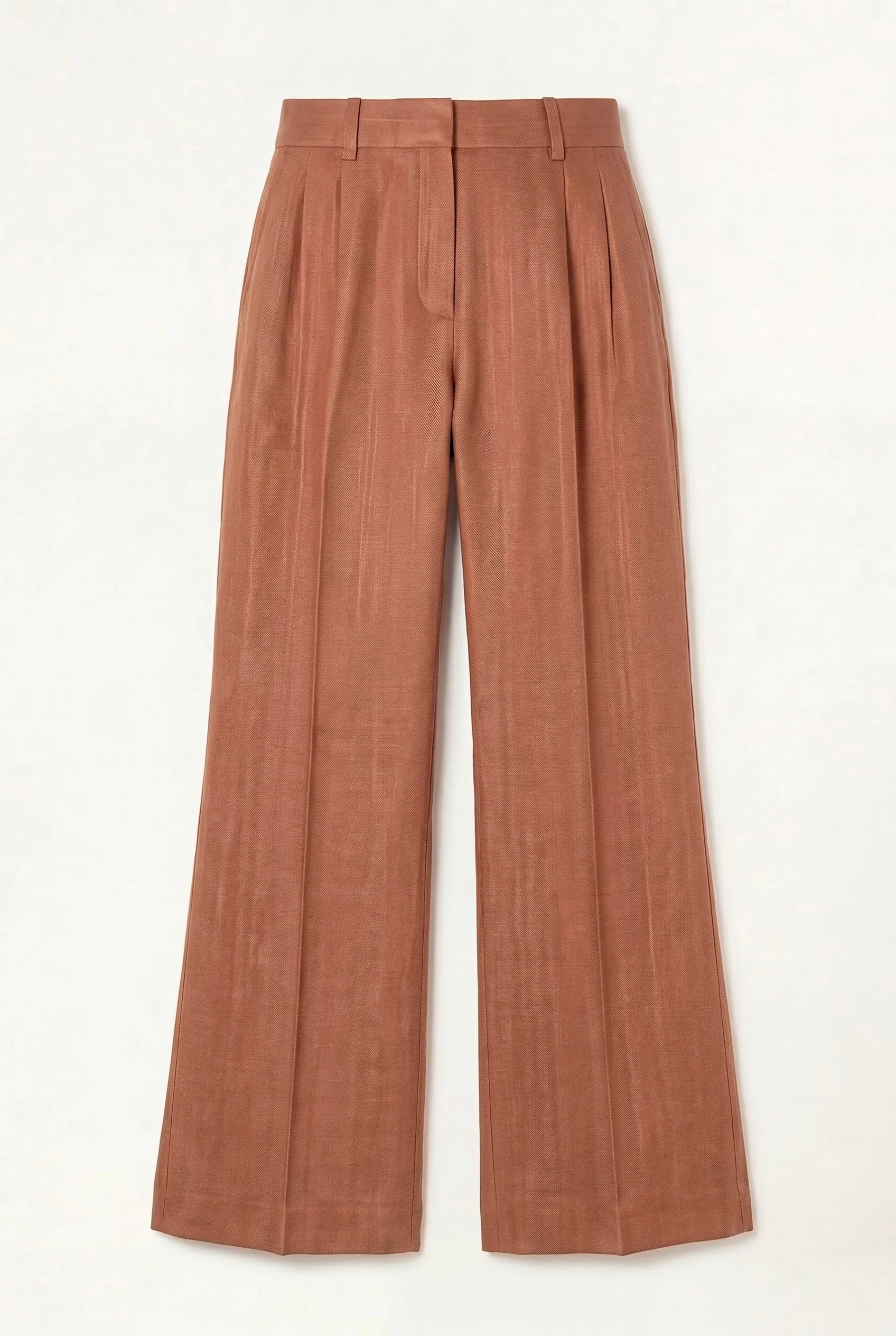 Loose Fit Pleated Trousers In Viscose And Linen Blend - Image 6