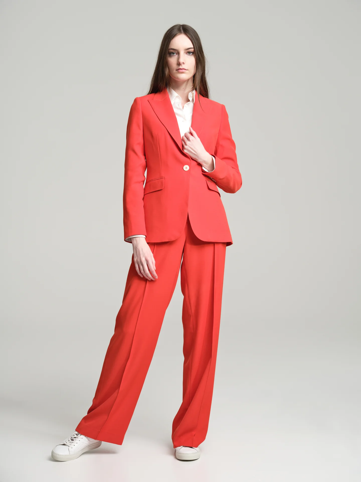 Loose fit single-breasted blazer