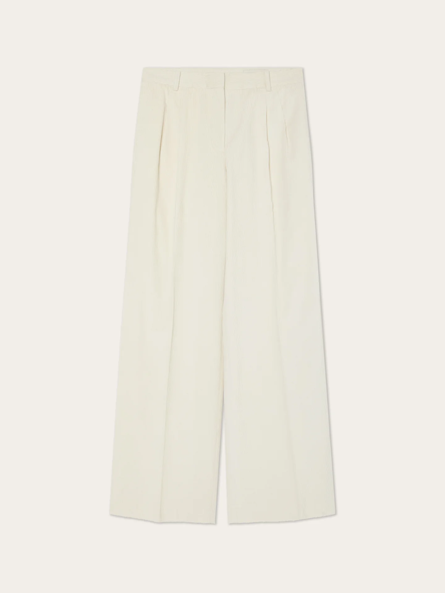 Loose Fit Trousers In 100%Cotton Corduroy With Pleats - Image 5