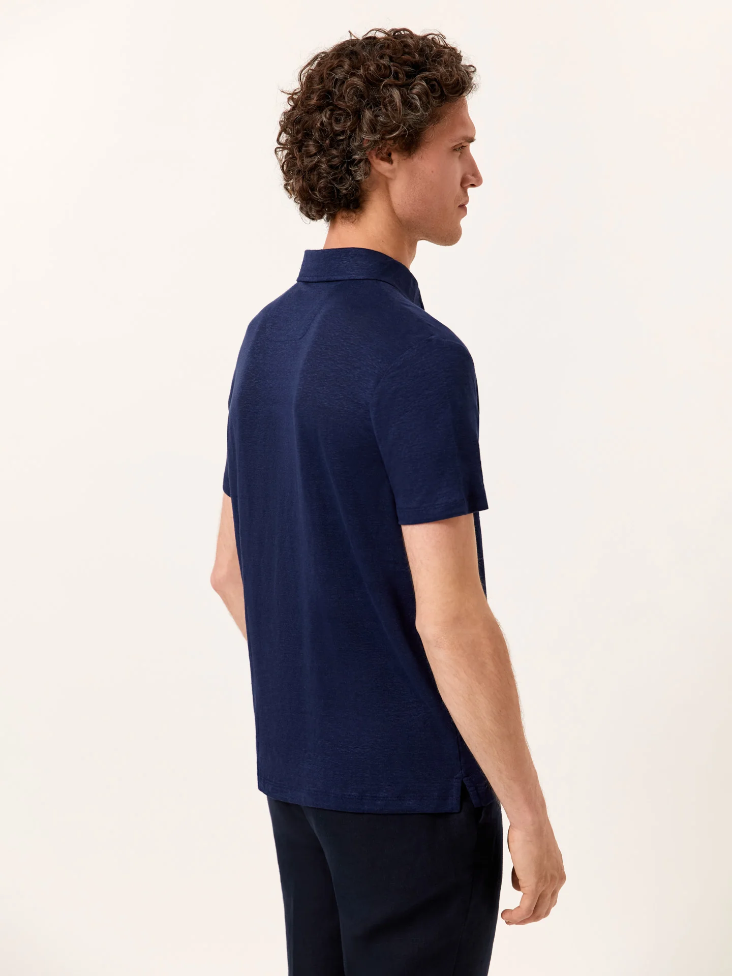 Luxe Leisure Edition Regular fit Linen jersey polo shirt - Image 3