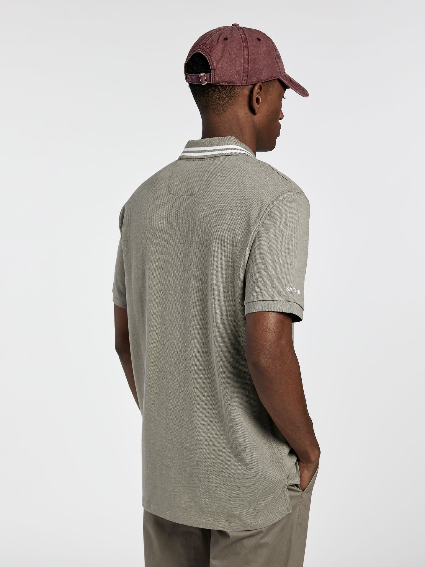 Luxeleisure Edition Regular fit piqué polo shirt with contrast stripes - Image 5