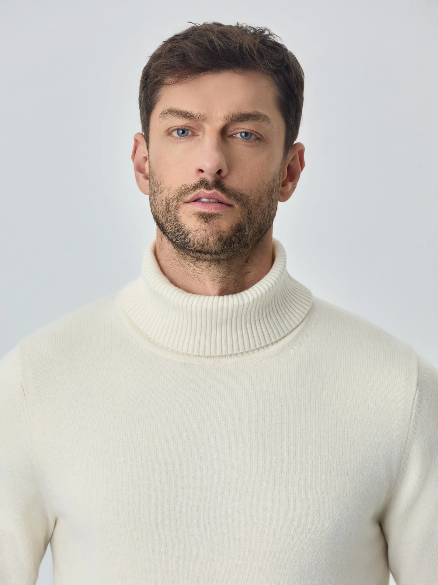 Machine Washable Turtleneck Sweater With Long Sleeves In Lambswool Blend - Image 8