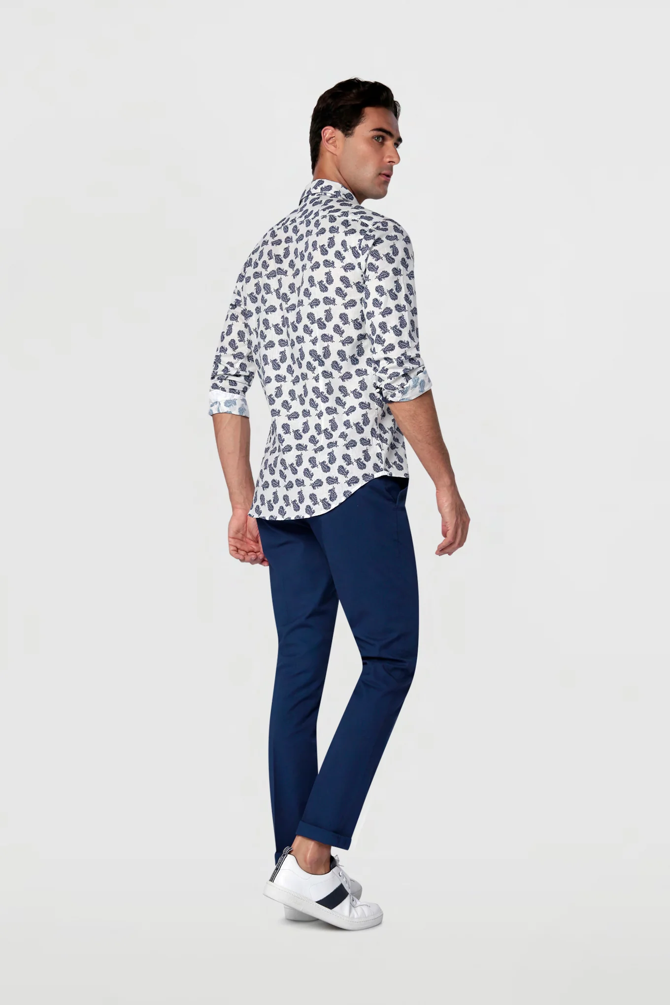 Men's Casual Slim Fit Chino Trousers - Image 4