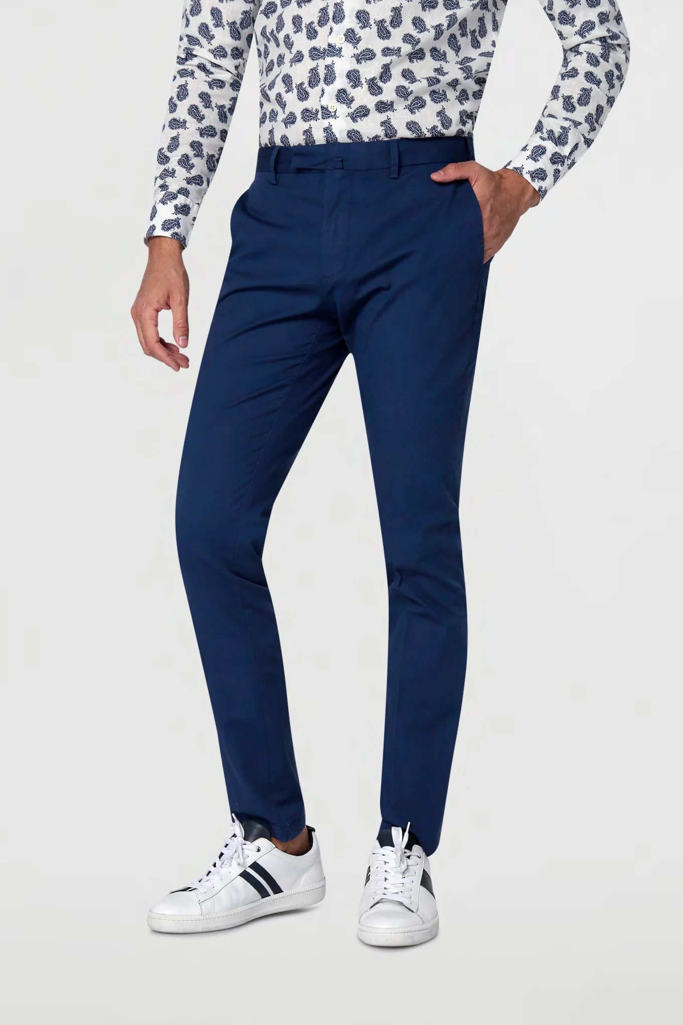 Men's Casual Slim Fit Chino Trousers - Image 5
