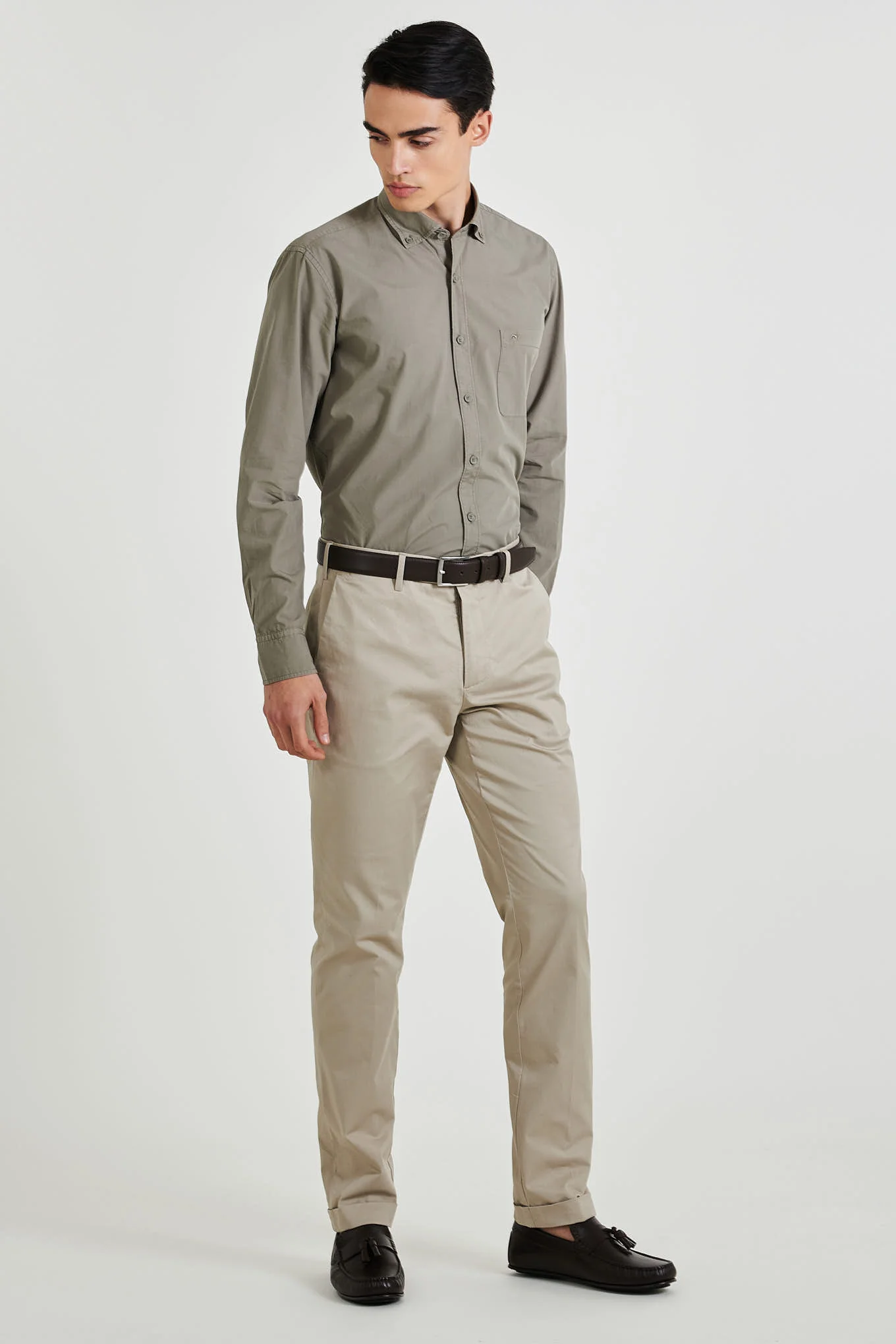 Men's Casual Slim Fit Chino Trousers - Image 2
