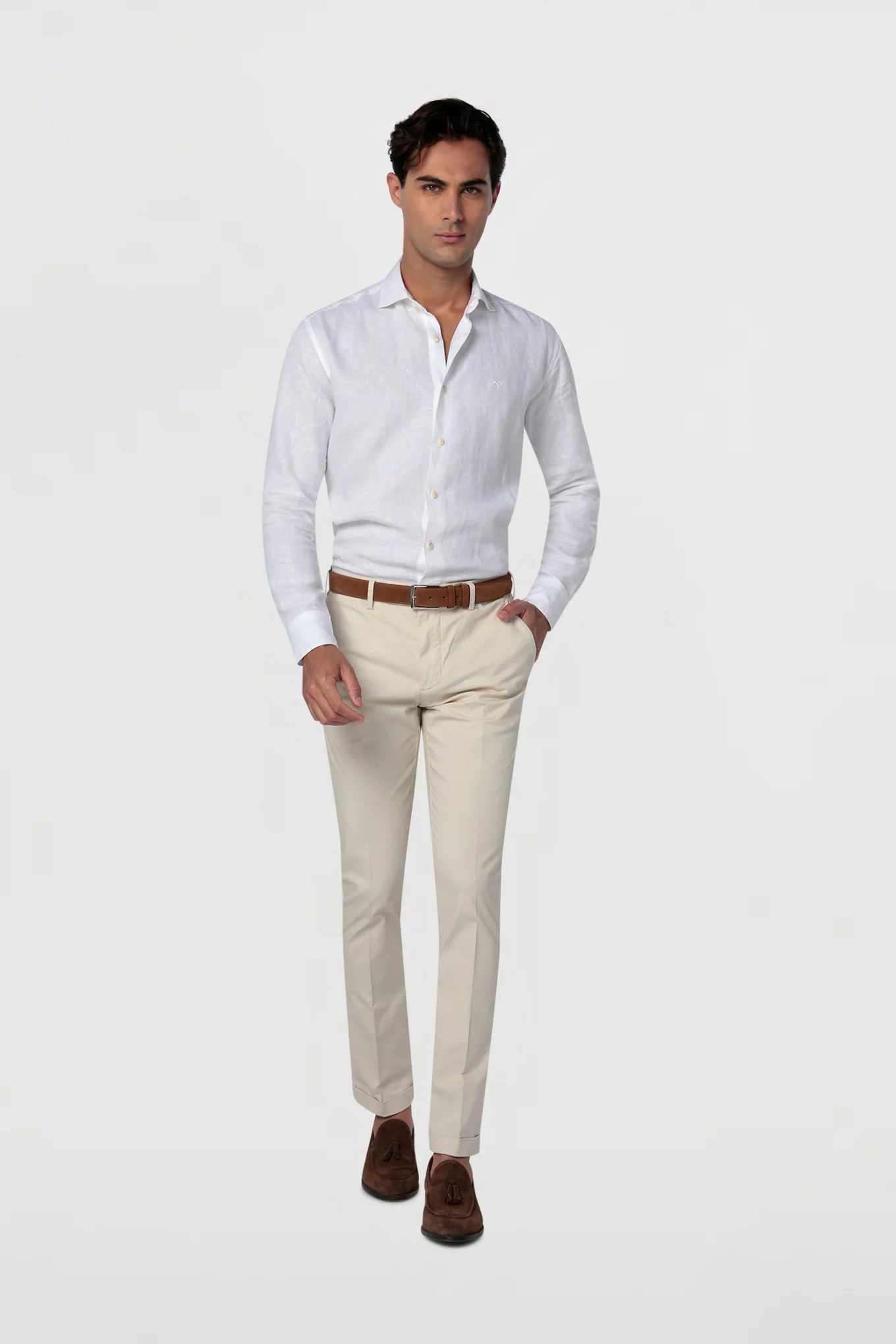 Men's Casual Slim Fit Chino Trousers - Image 21