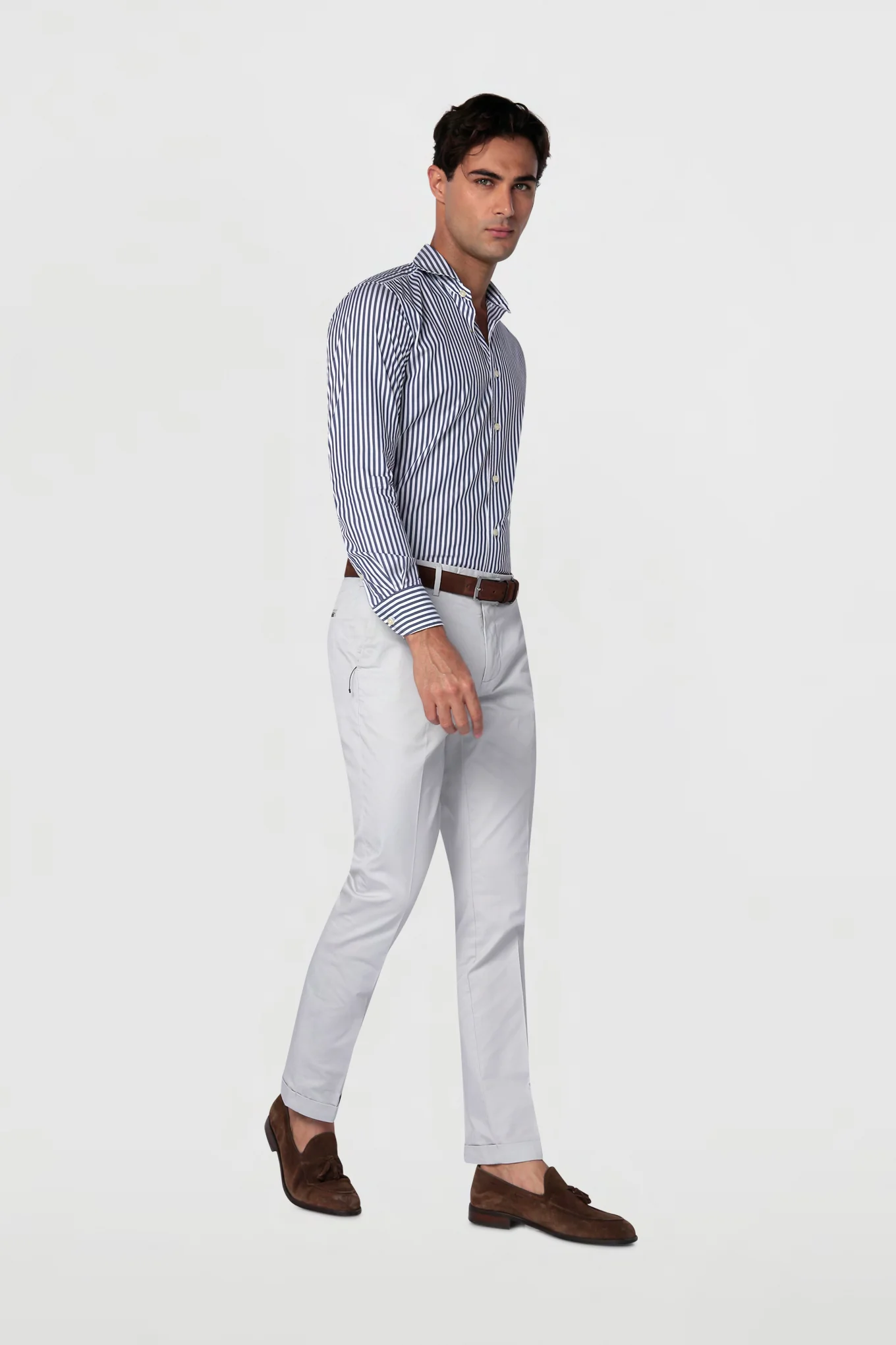 Men's Casual Slim Fit Chino Trousers - Image 33