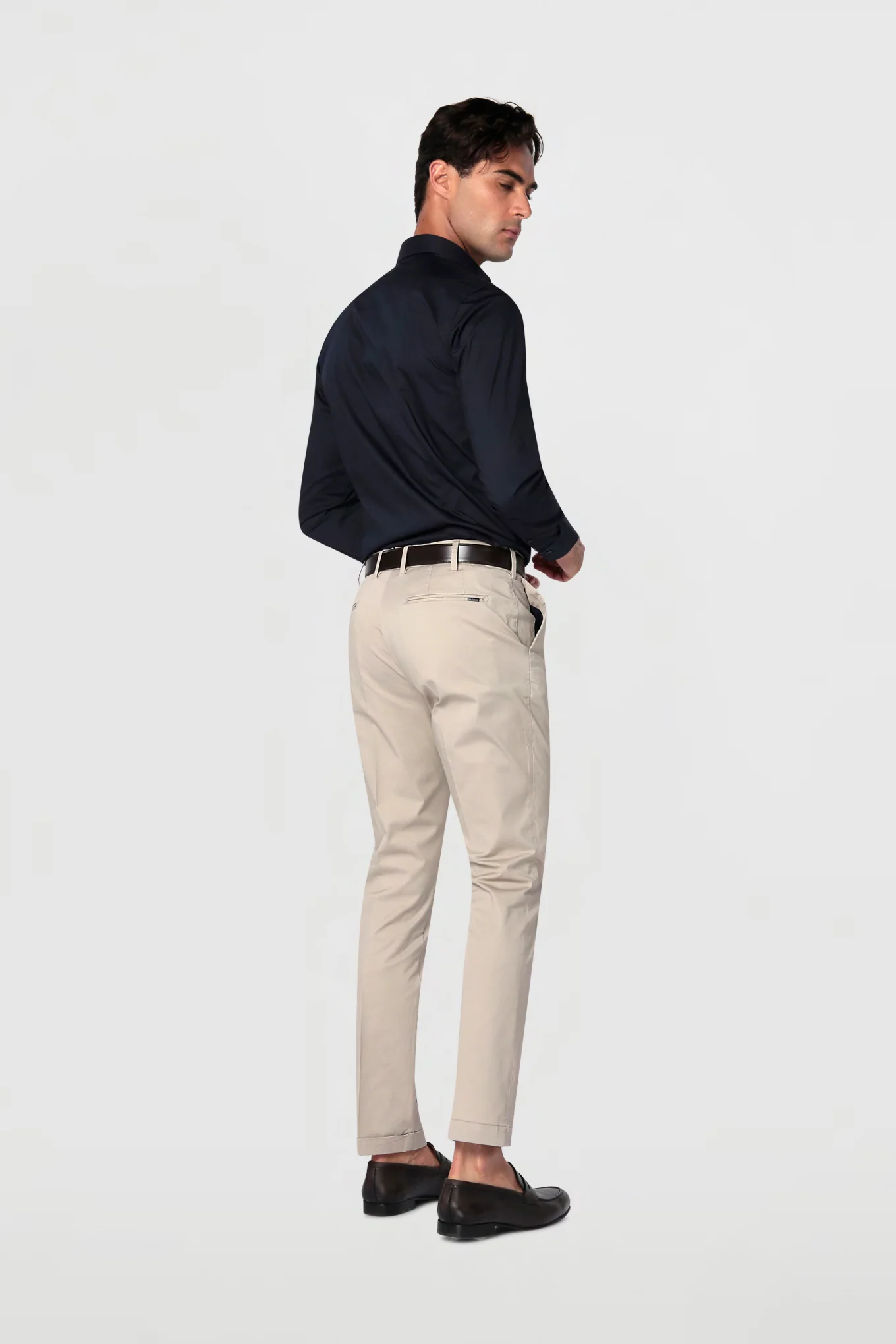 Men's Casual Slim Fit Chino Trousers - Image 5