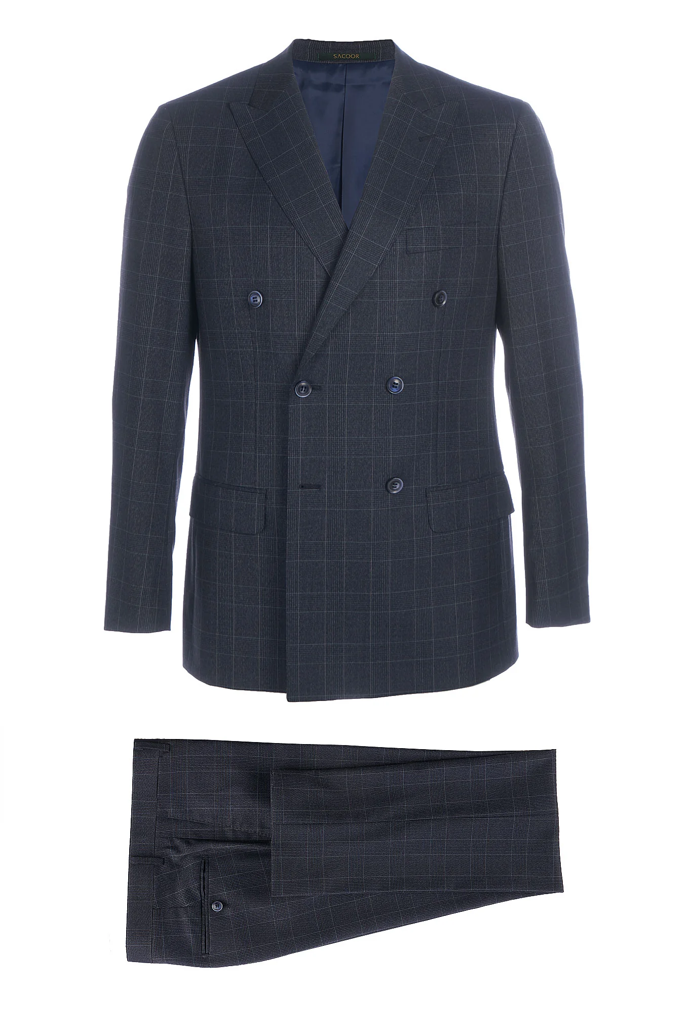 Men's Checks Slim Fit Suit - Image 3