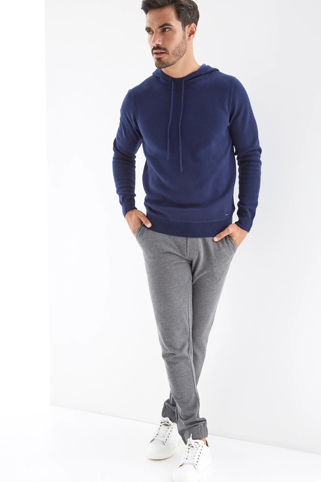 Men's Knit Hooded Sweater