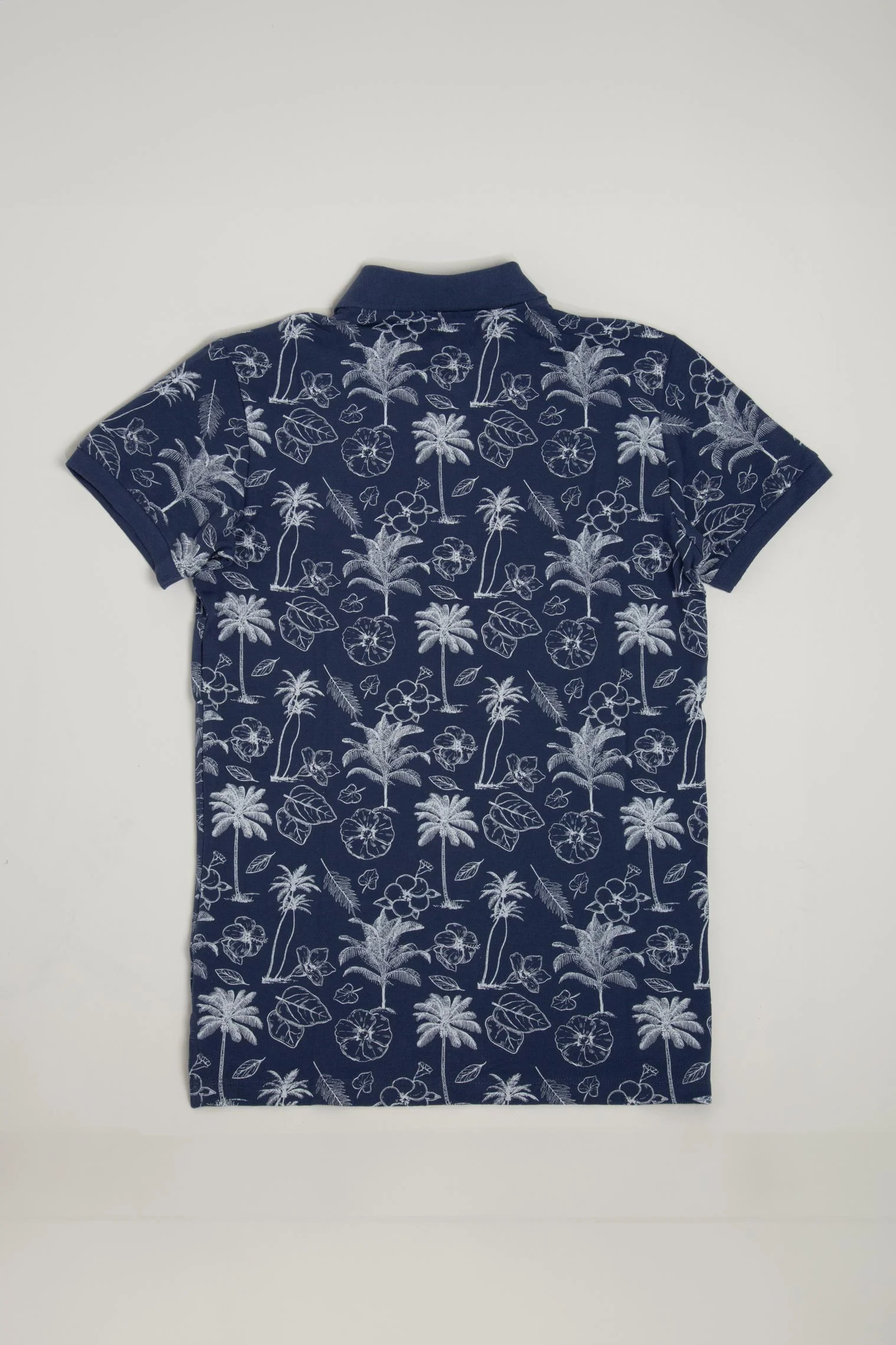 Men's Slim fit Polo piquet with floral print - Image 5