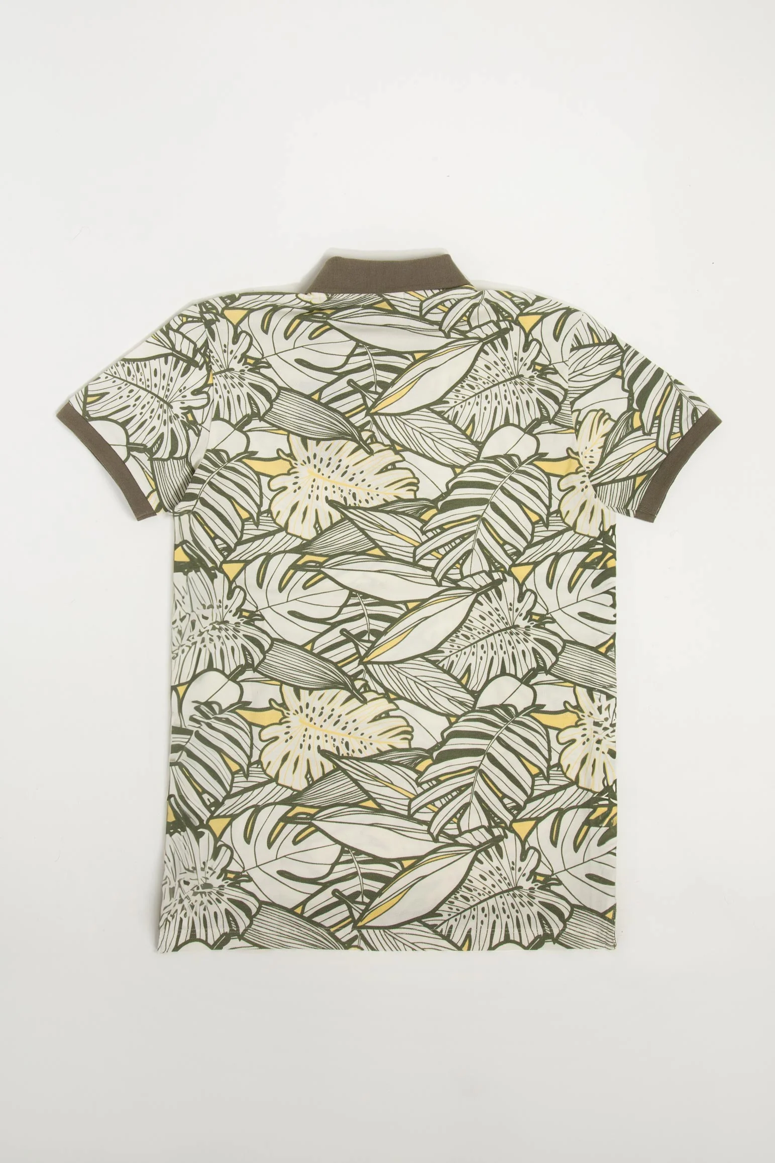 Men's Slim fit Polo piquet with floral print - Image 2
