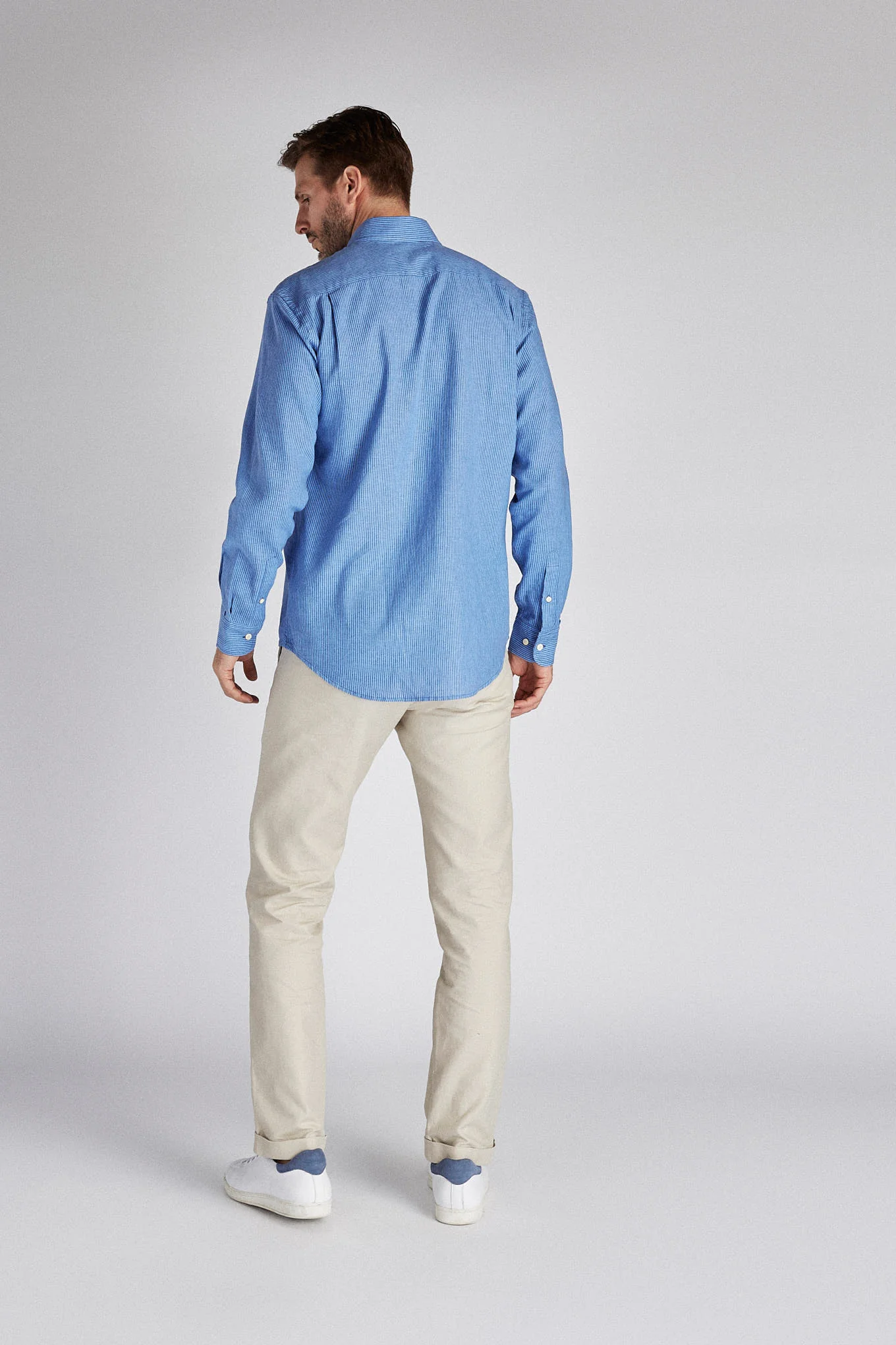 Men's Sport Regular Fit Linen and Cotton Shirt - Image 6