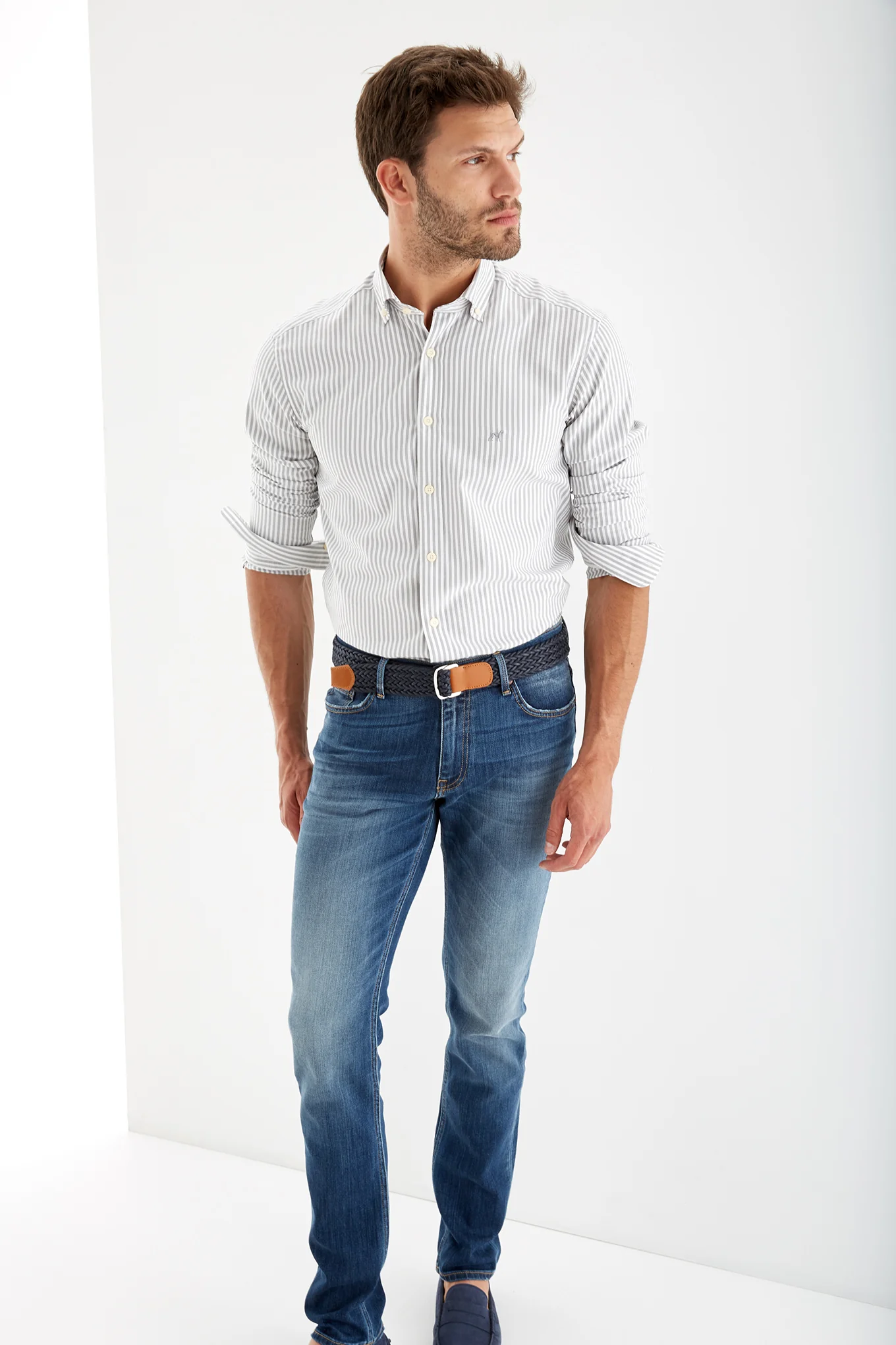 Men's Striped Casual Shirt