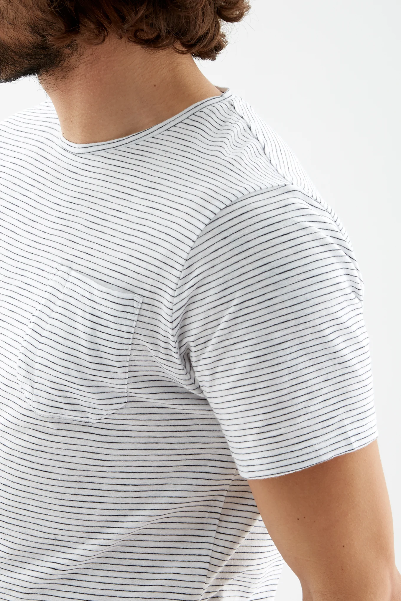 Men's Striped T-Shirt with Pocket - Image 4