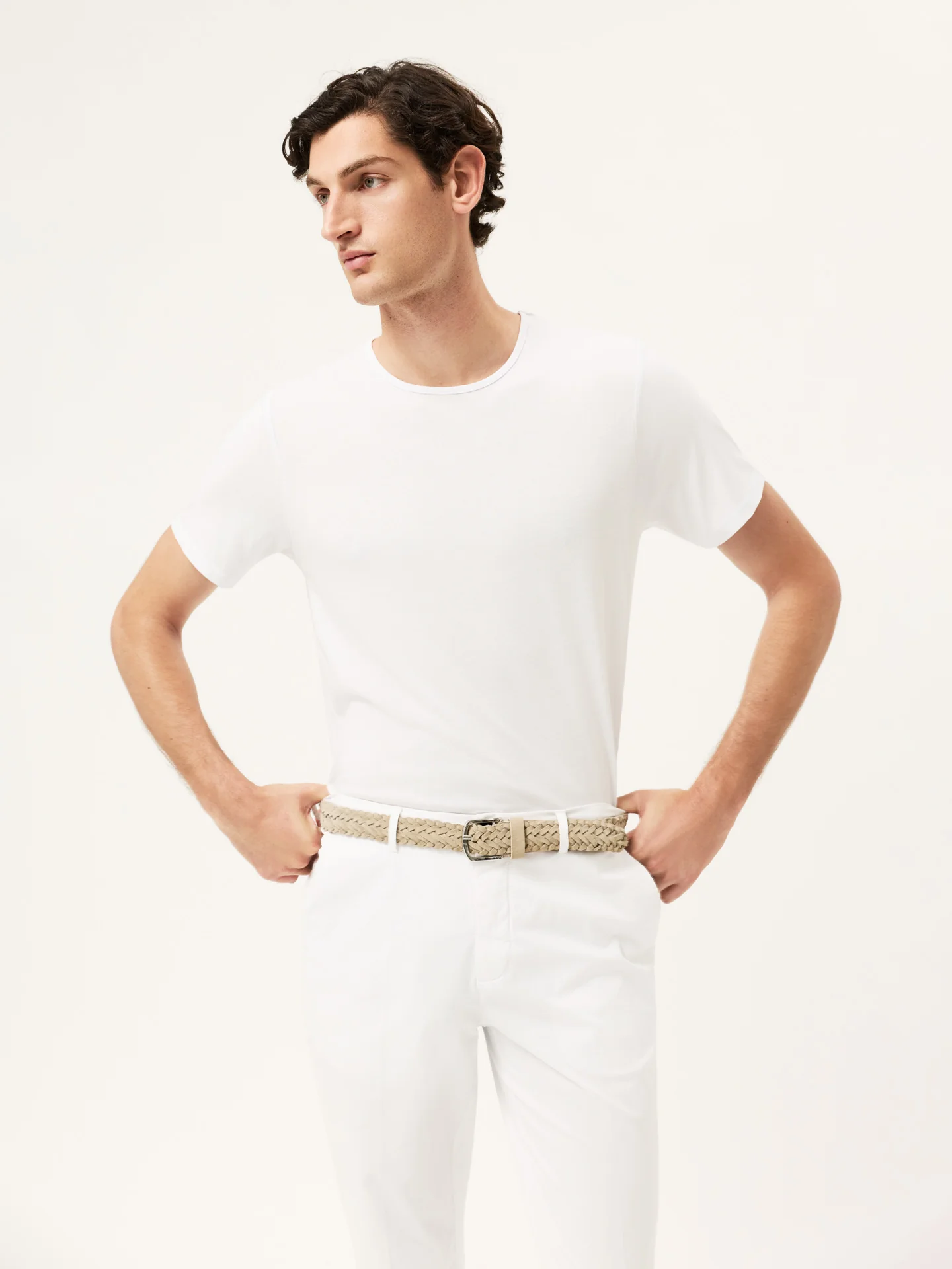 Mercerized Lyocell Cotton T-Shirt With Sleeve Logo - Image 4