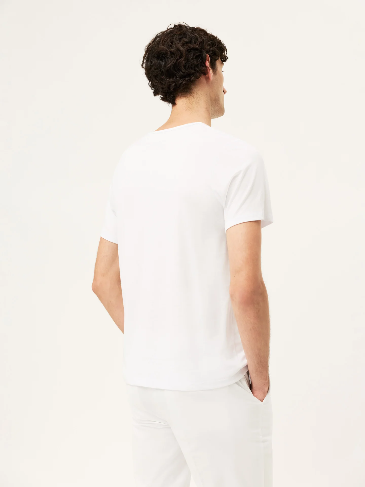 Mercerized Lyocell Cotton T-Shirt With Sleeve Logo - Image 6