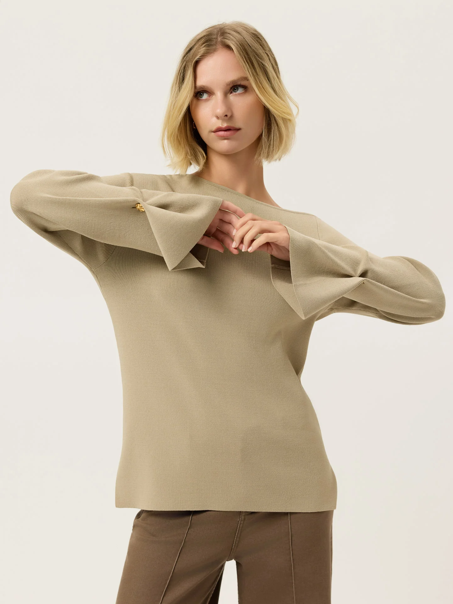 Off-shoulder Sweater In Viscose blend - Image 2
