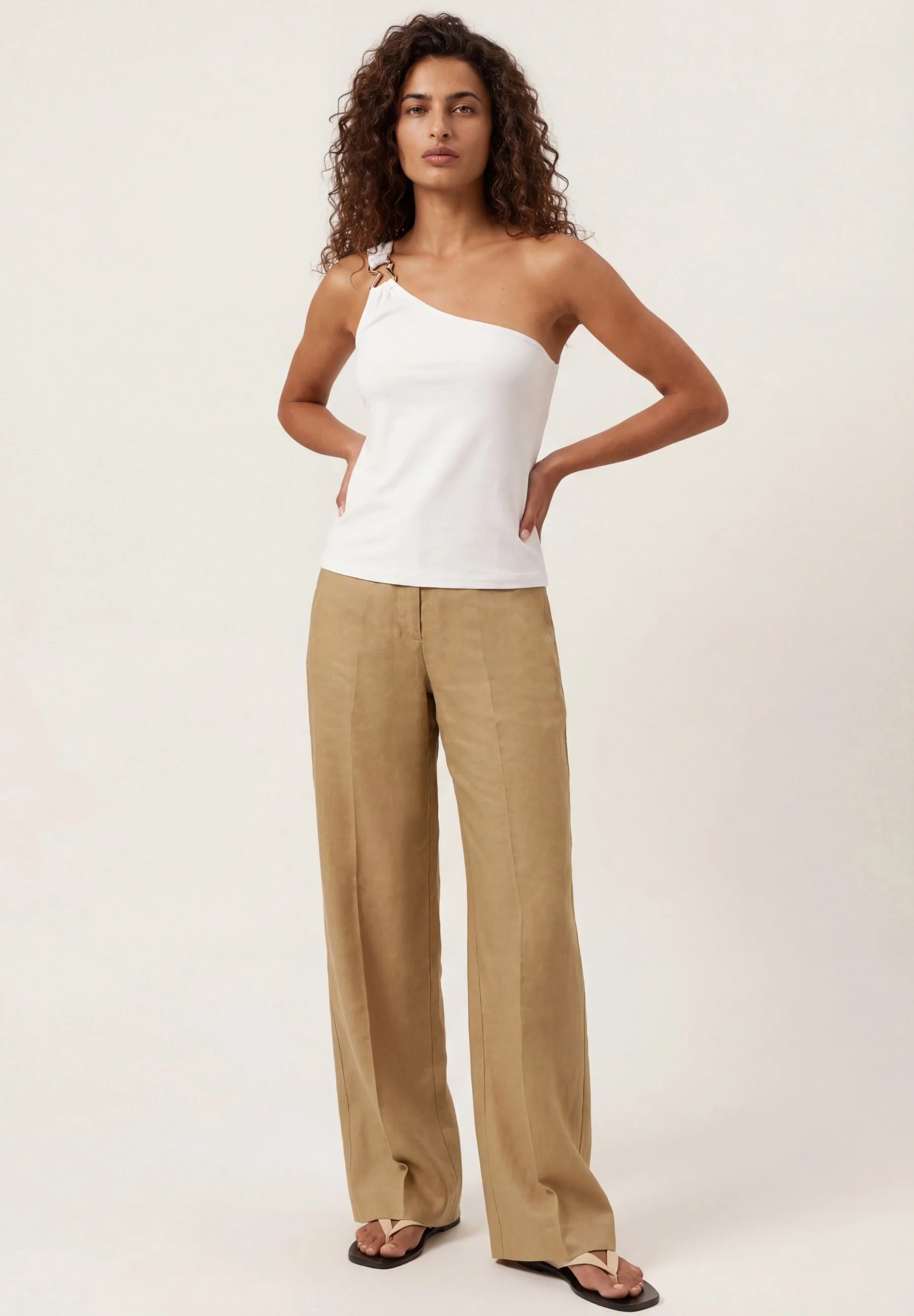 One-Shoulder Jersey Top In Lyocell Blend