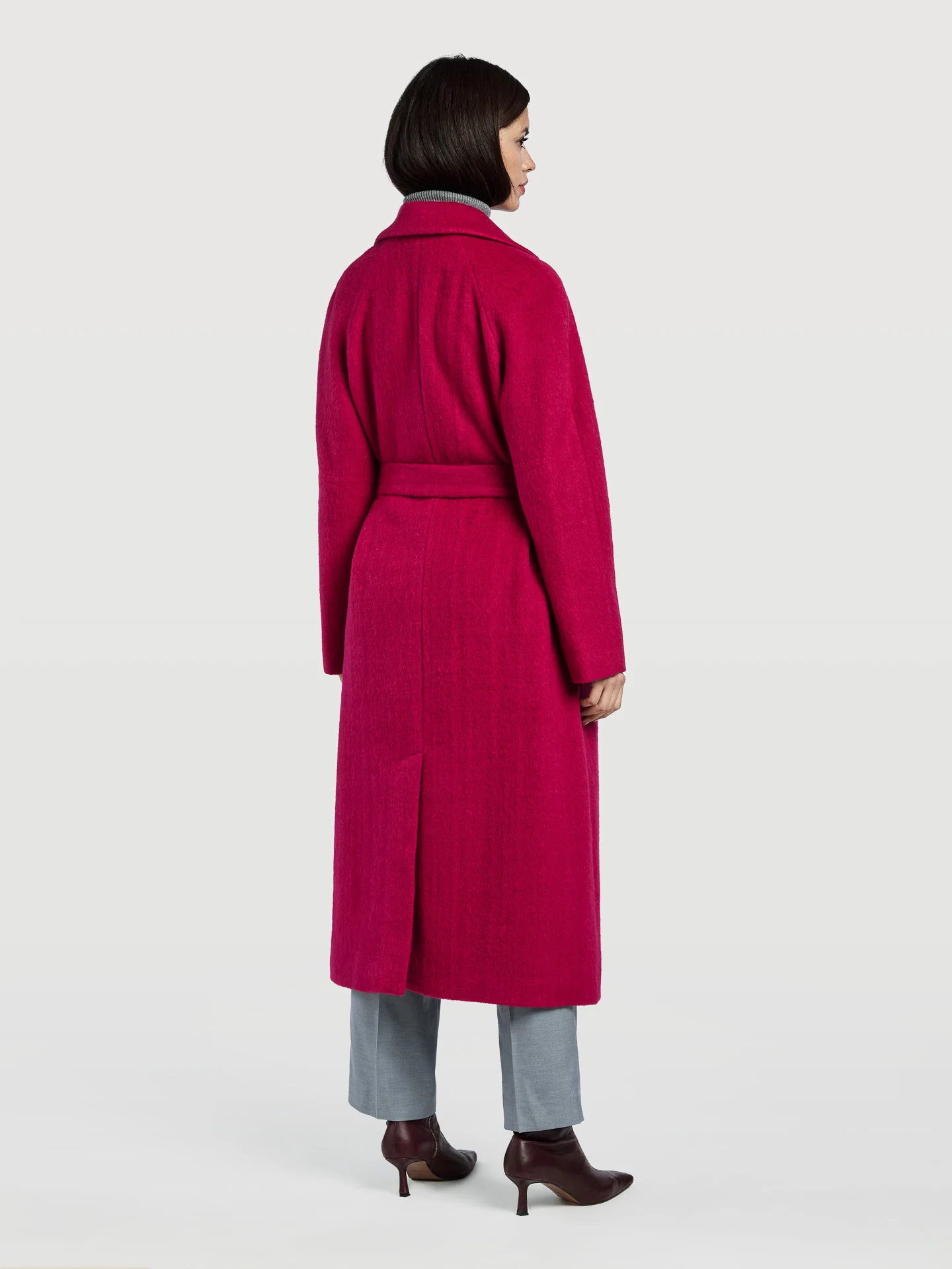 Pink Belted Overcoat - Image 3