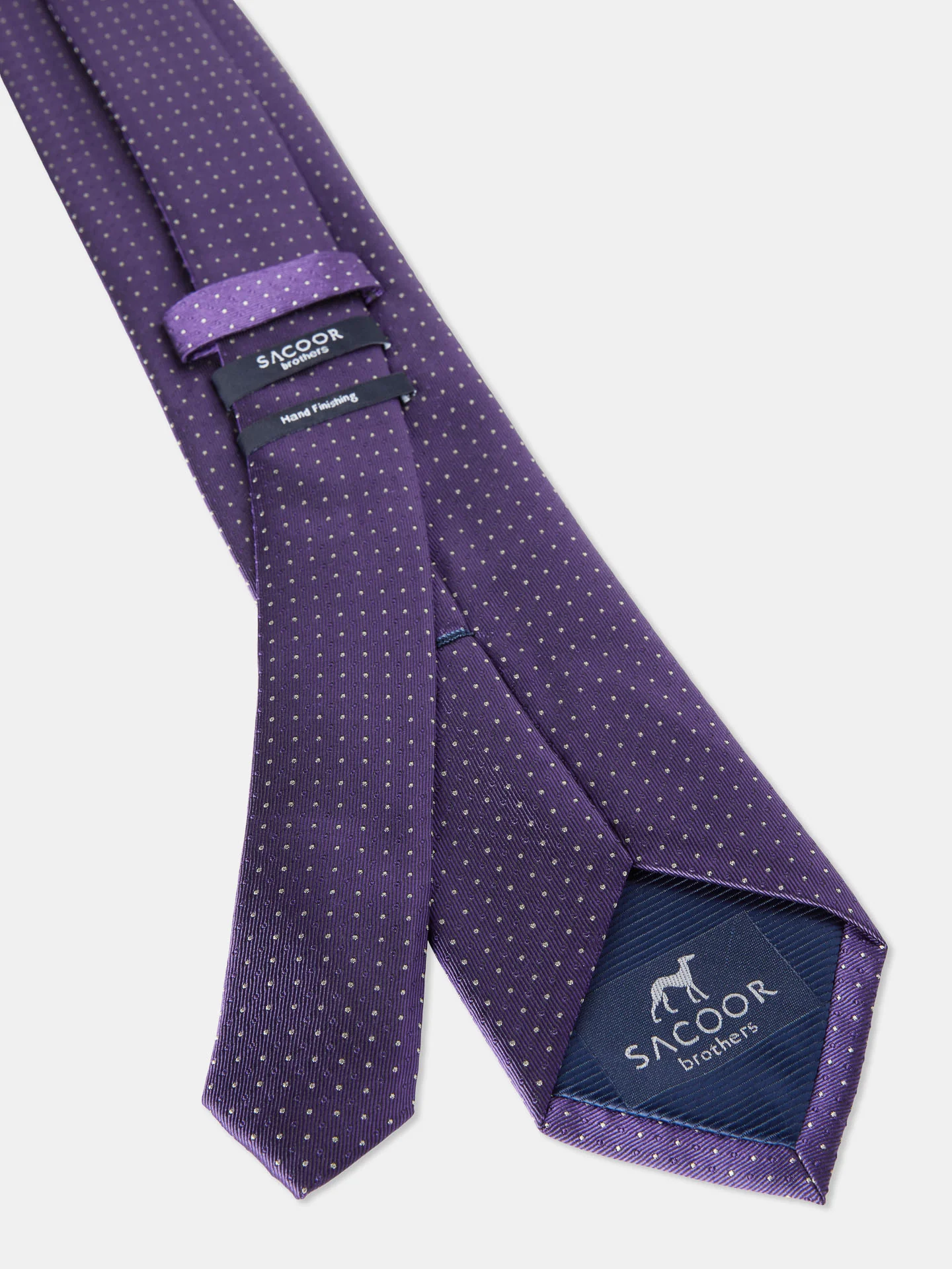 Polka Dot Pattern Tie 100% Silk 7,5cm - Image 6