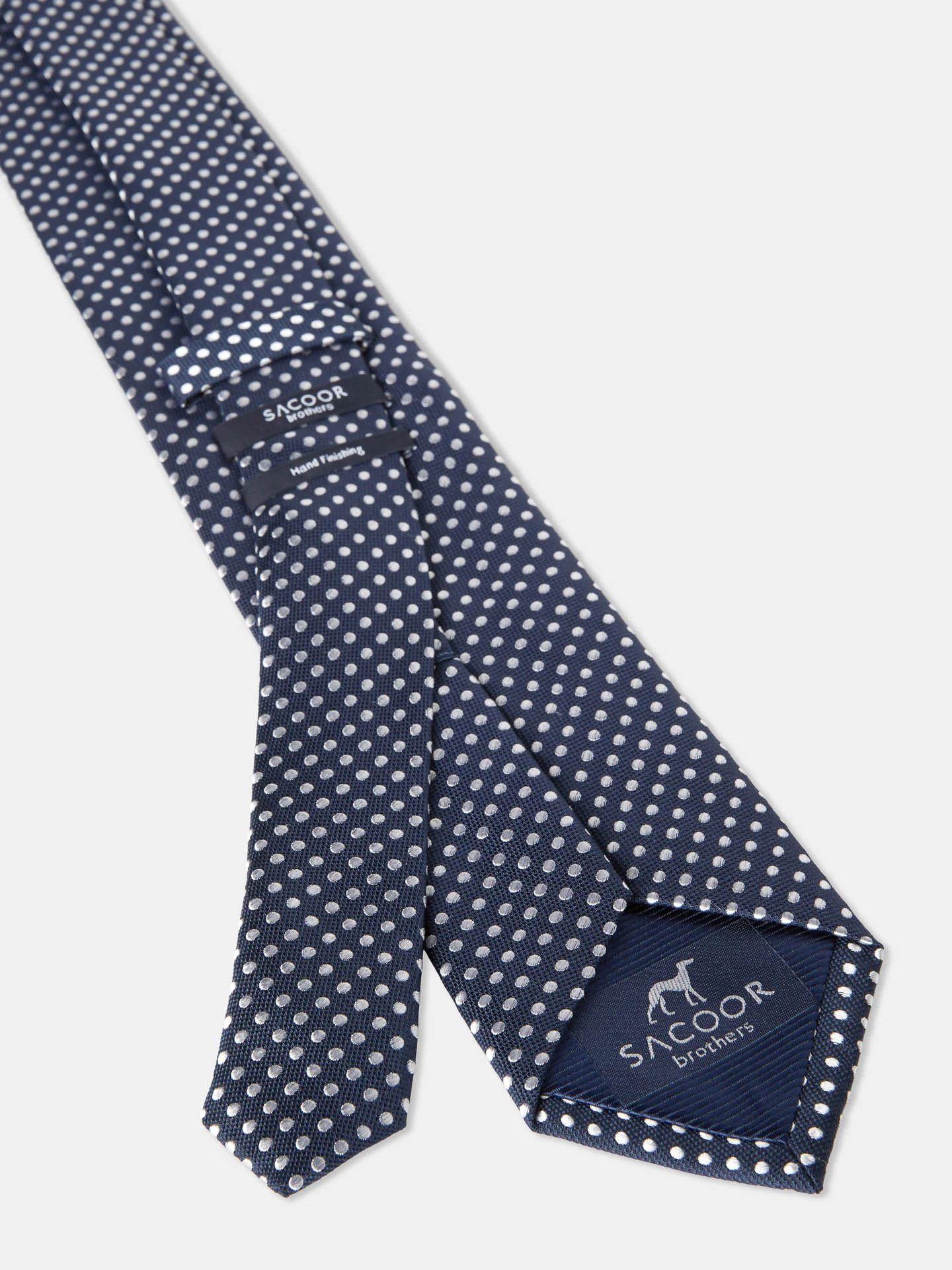 Polka Dot Pattern Tie 100% Silk 7,5cm - Image 4