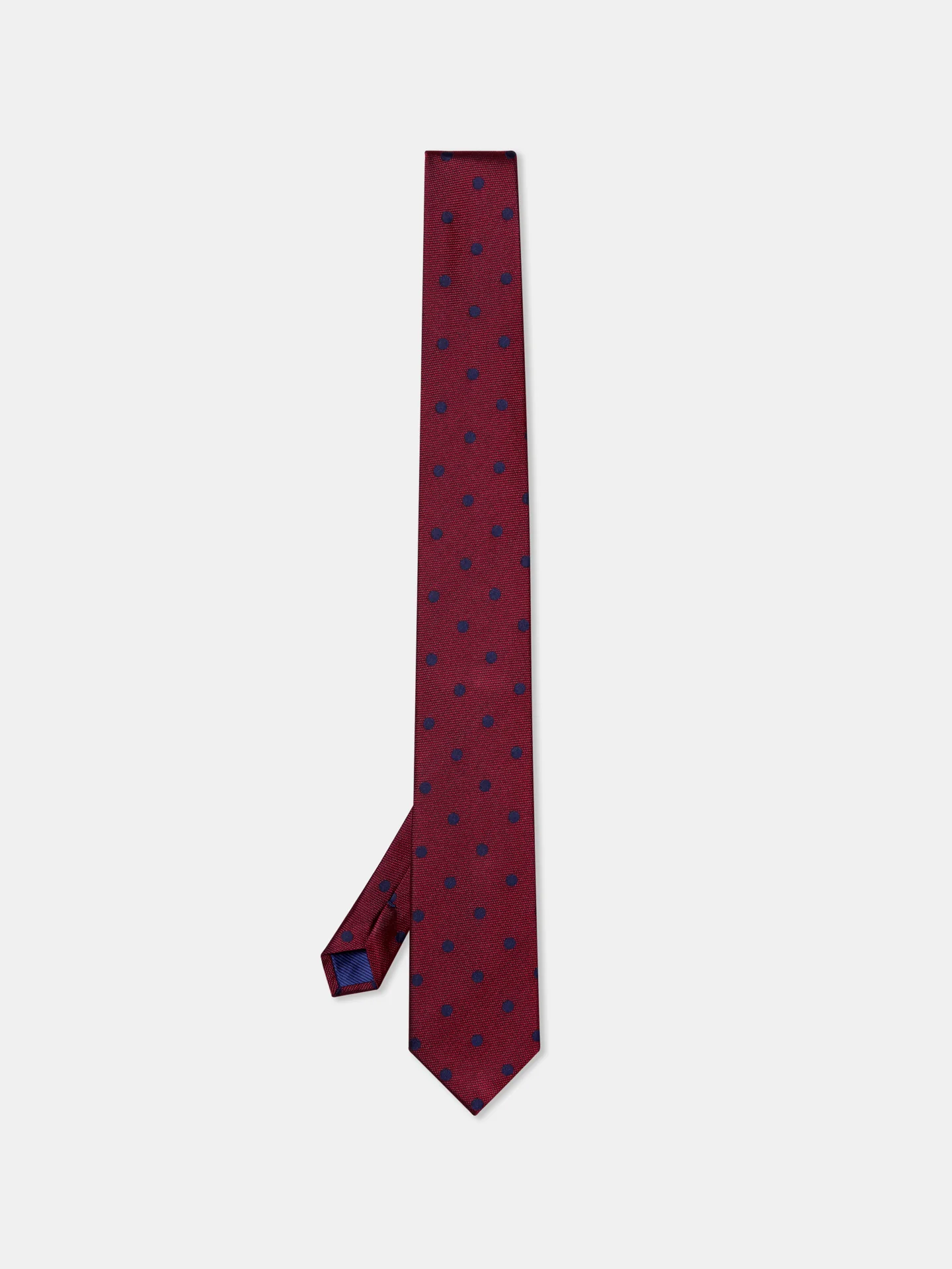 Polka Dot Pattern Tie 100% Silk 7,5cm - Image 3