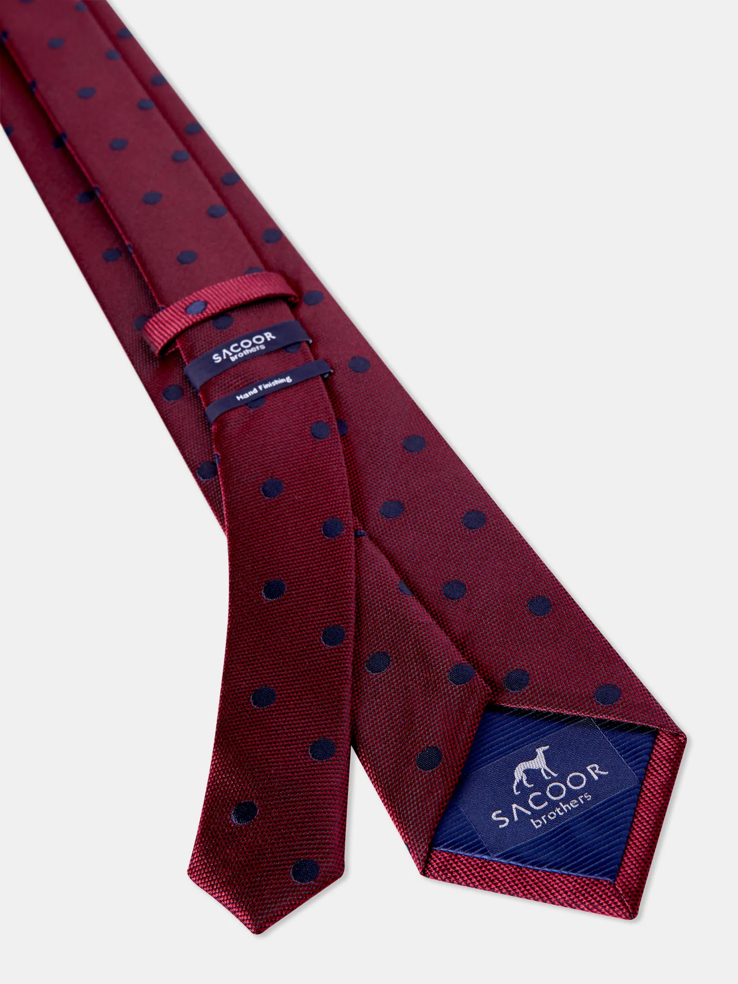 Polka Dot Pattern Tie 100% Silk 7,5cm - Image 4