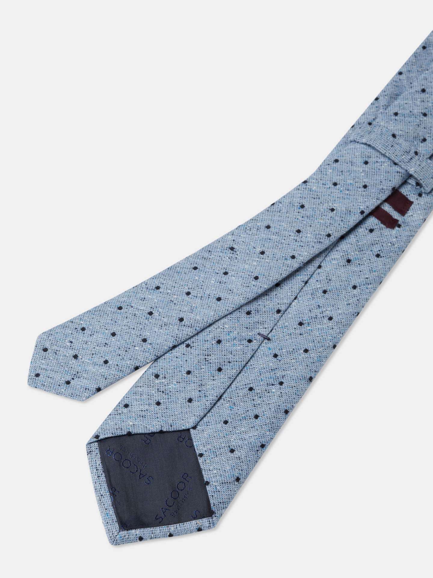 Polka Dot Pattern Tie 100% Silk 8cm - Image 4