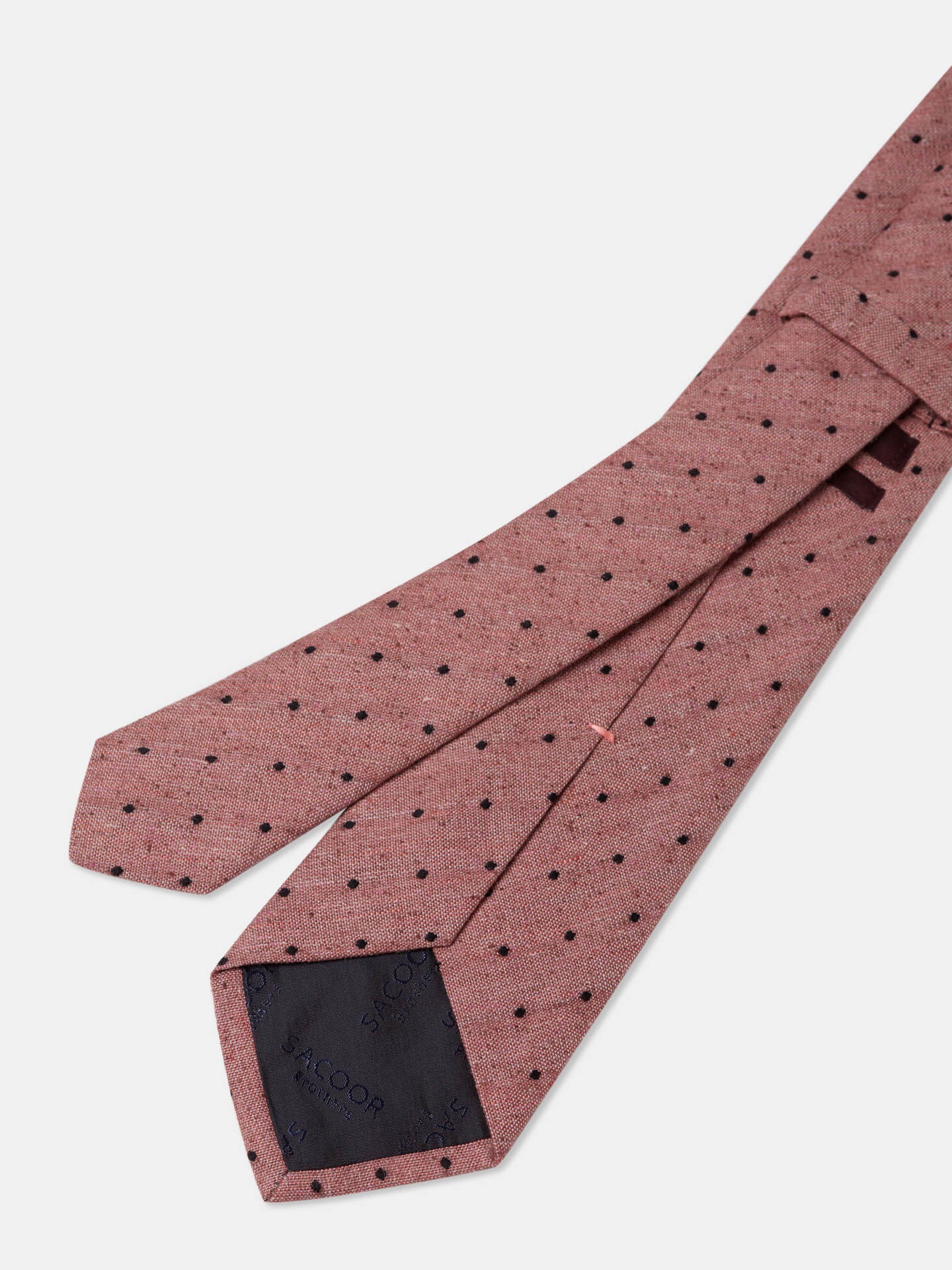 Polka Dot Pattern Tie 100% Silk 8cm - Image 6