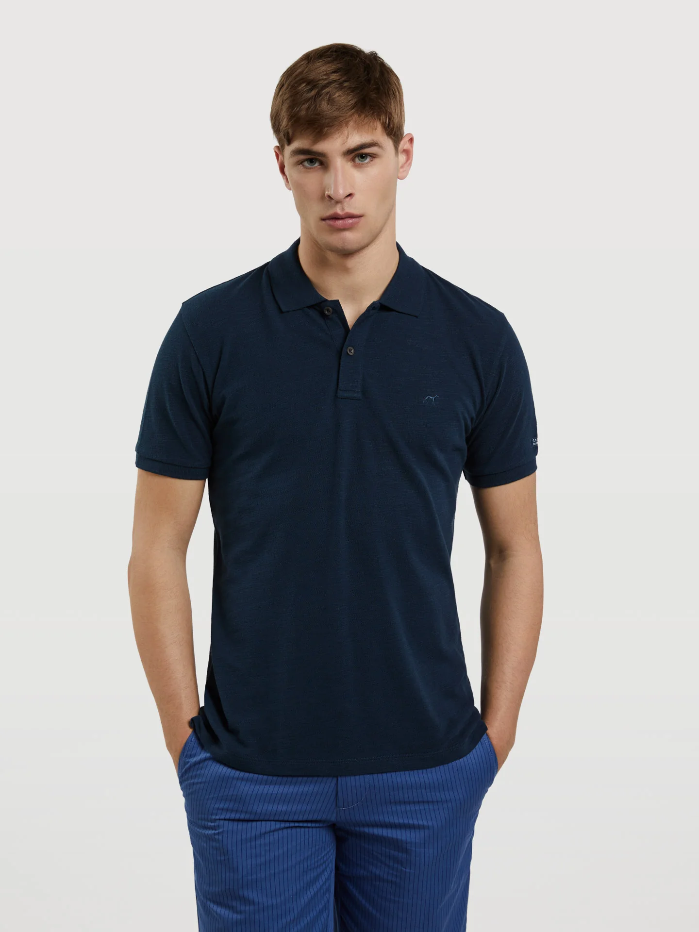 Polo Piqué Shirt With Slub Effect