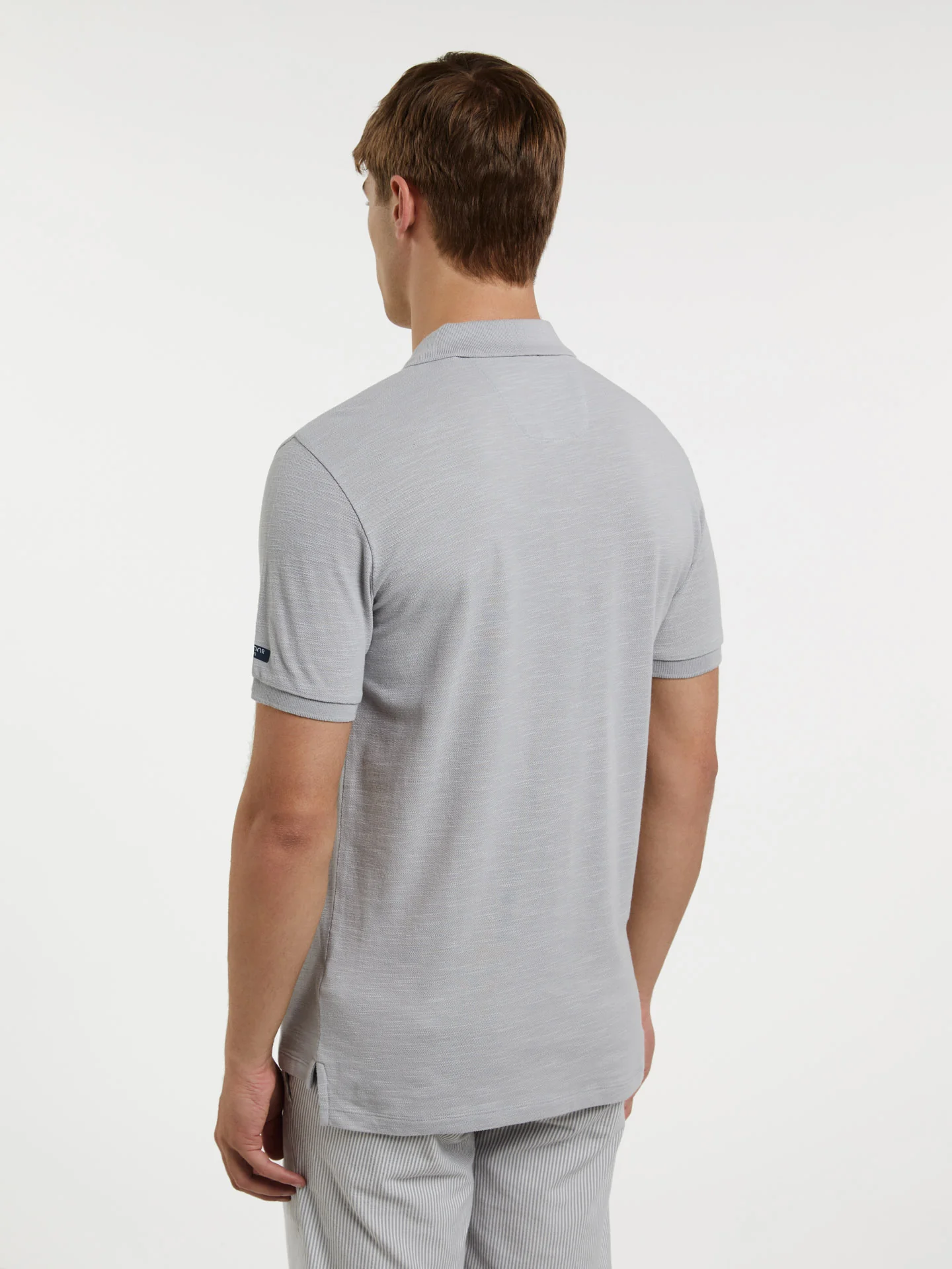 Polo Piqué Shirt With Slub Effect - Image 6