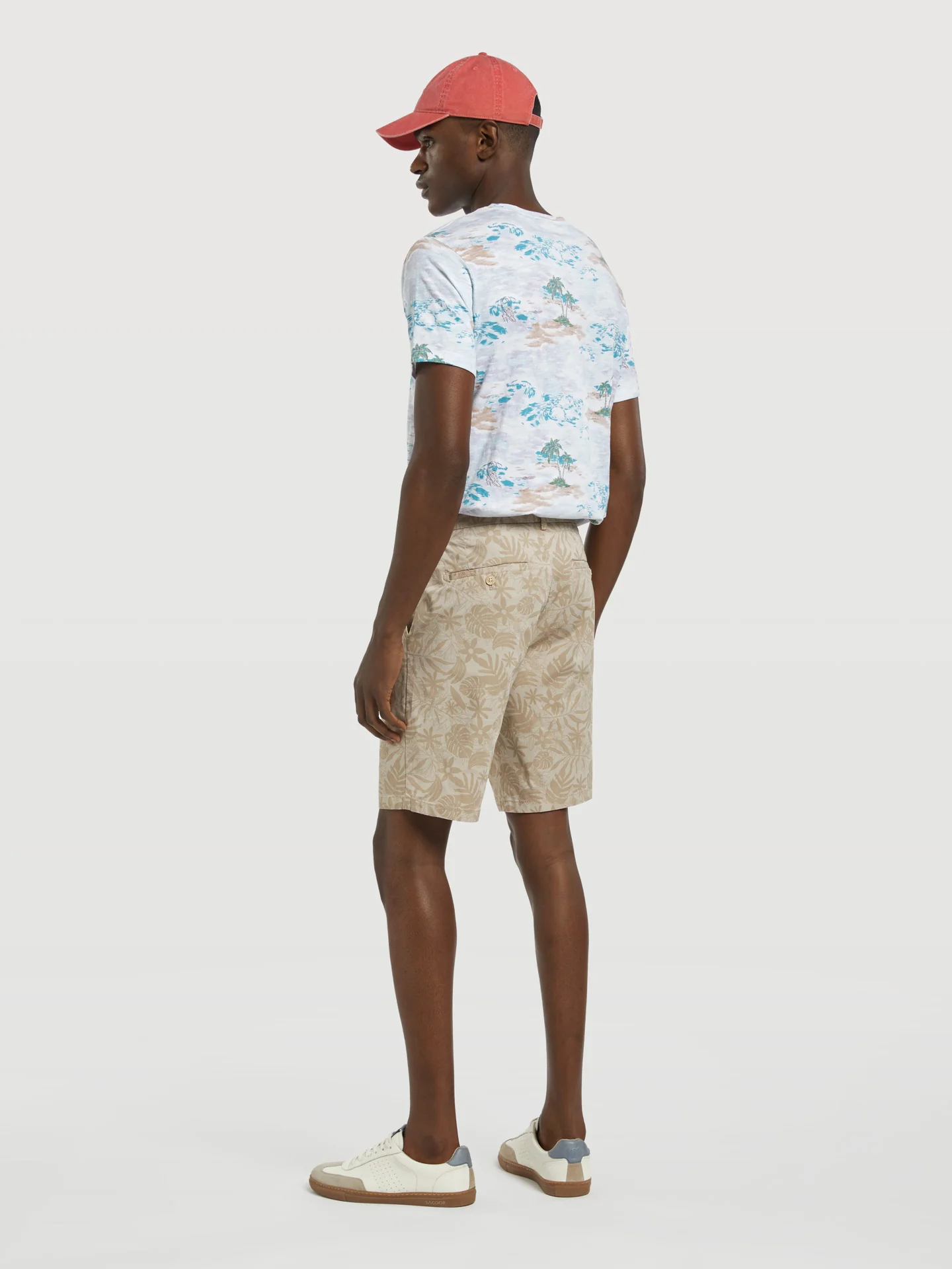 Printed Slim Fit Bermuda - Image 2